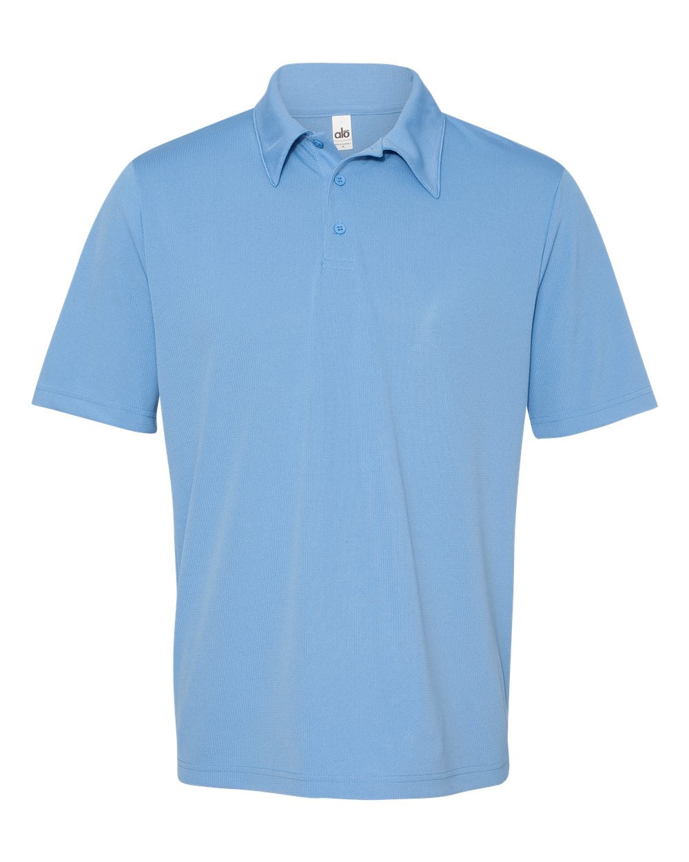 Unisex Performance Three-Button Mesh Polo - Sport Light Blue