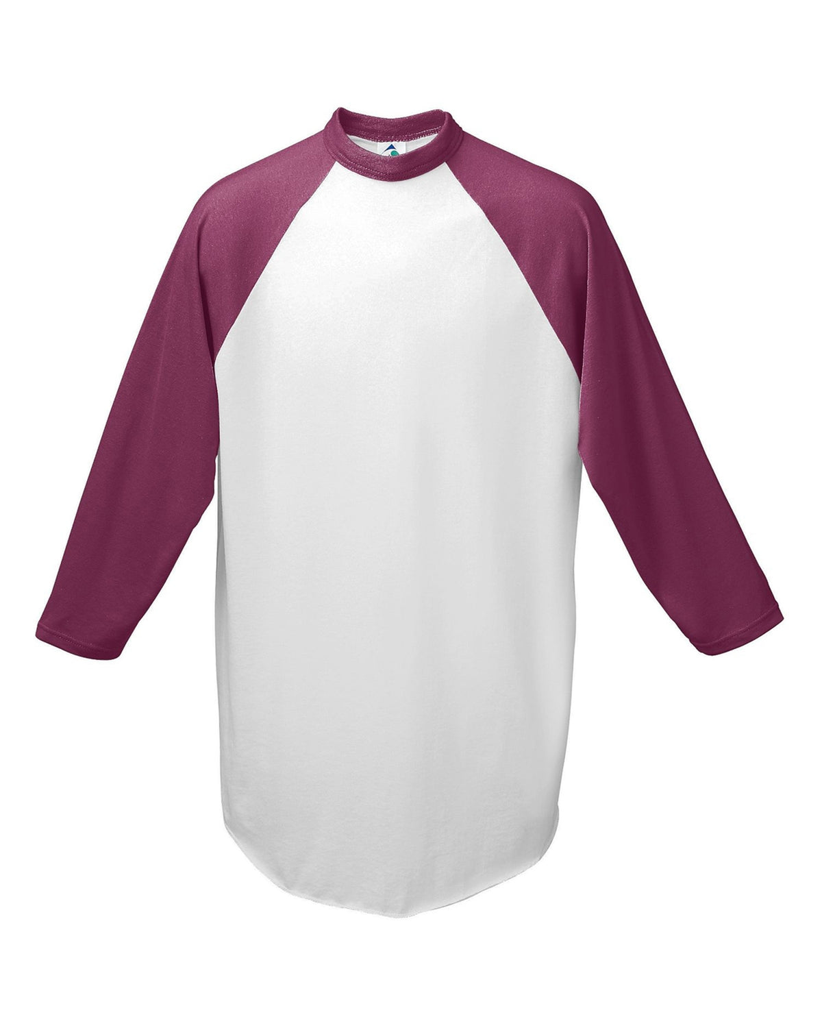 Youth Three-Quarter Sleeve Baseball Jersey - White / Maroon