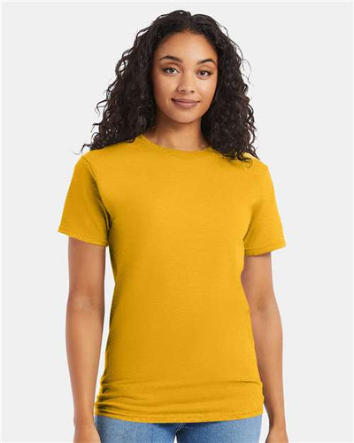 Hanes 5280 Gold — on model front
