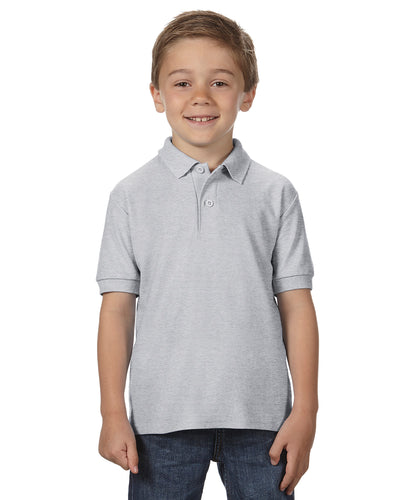 Youth Double Piqué Polo - Sport Gray