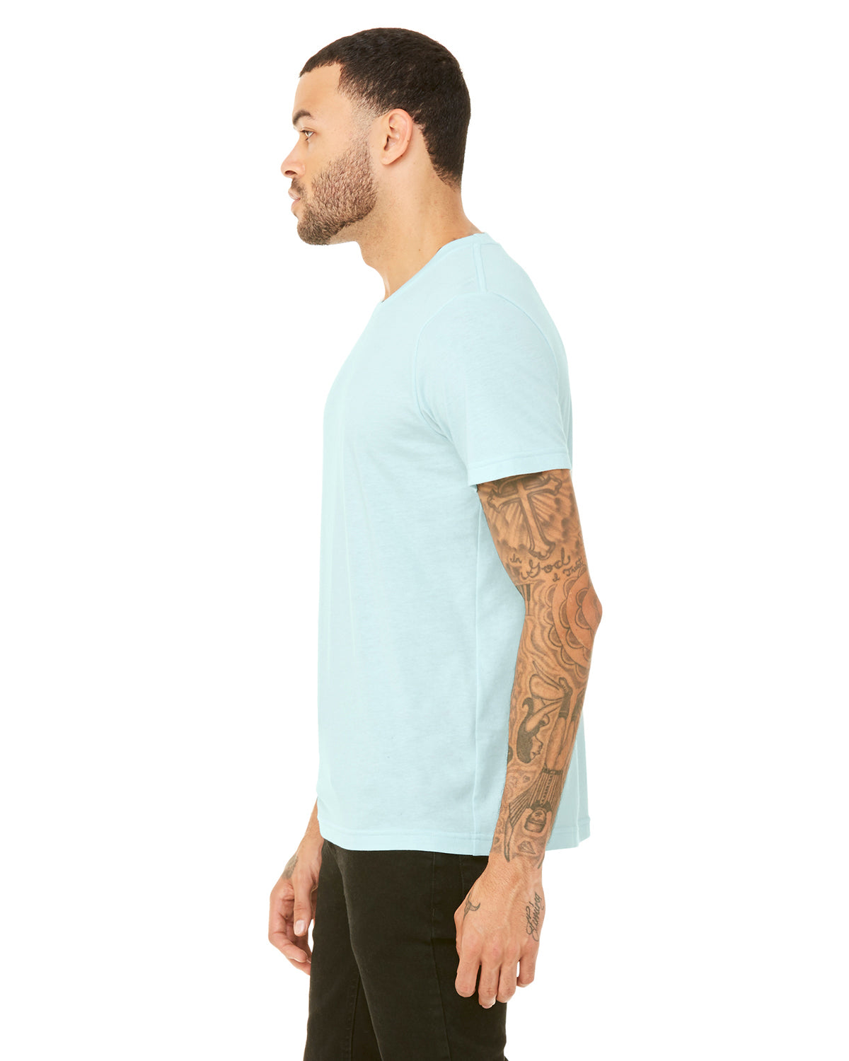 Unisex Heather CVC T-Shirt - Heather Ice Blue
