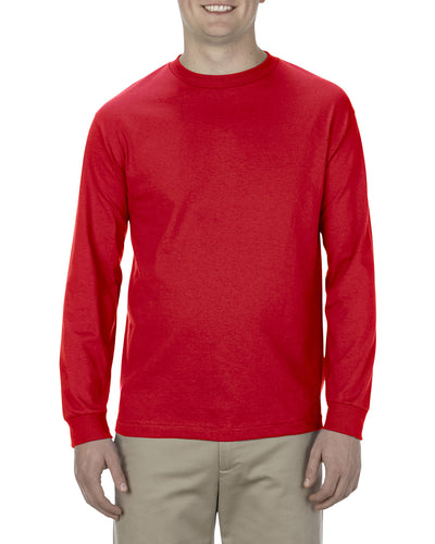 Unisex Heavyweight Cotton Long-Sleeve T-shirt - Red
