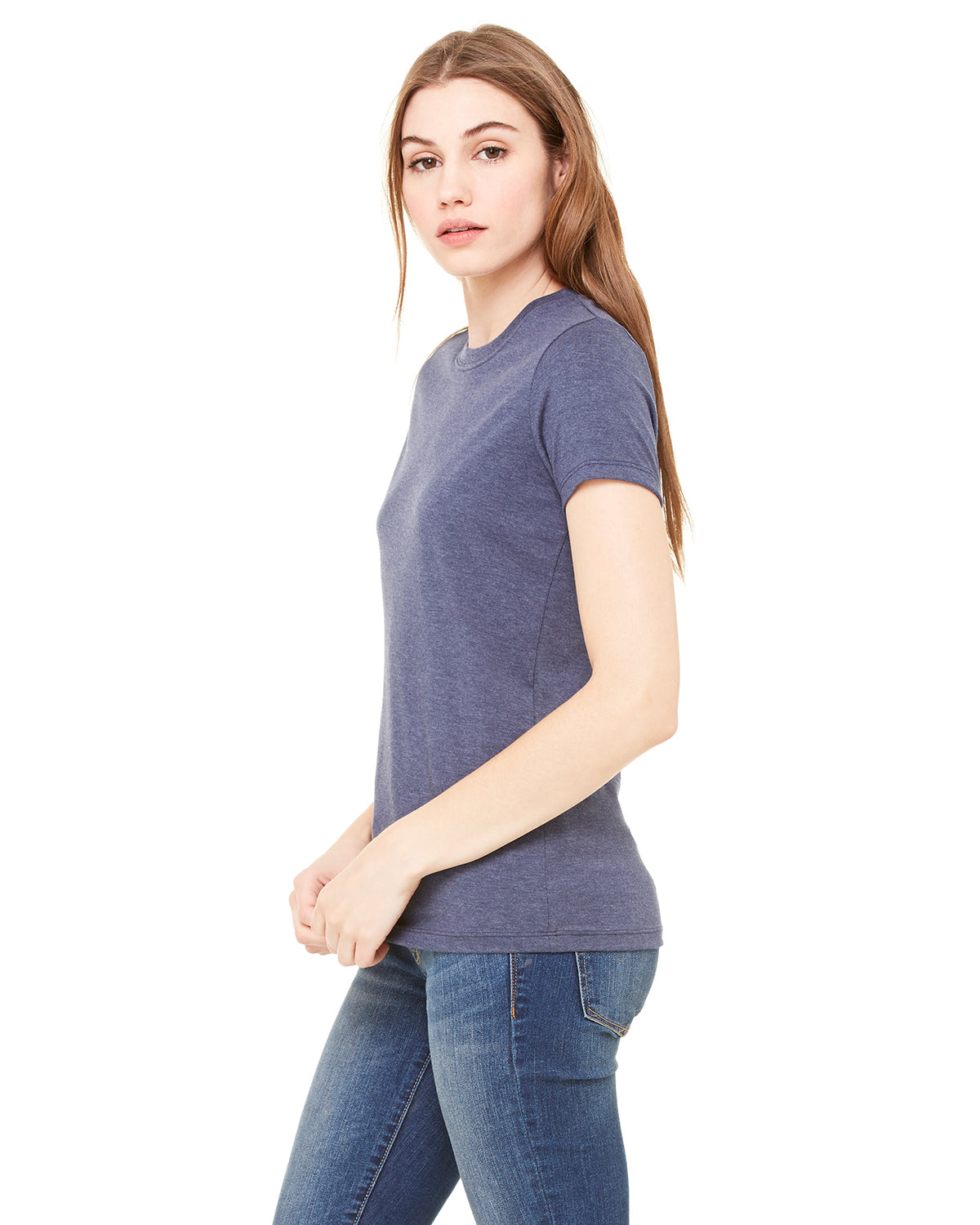 Women's Junior Fit Favorite T-Shirt - Heather Navy