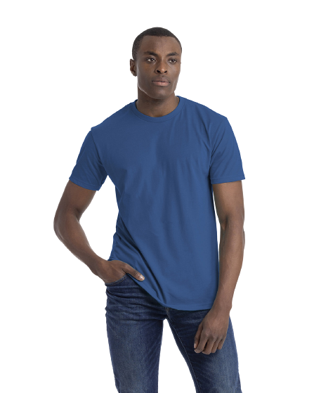 Unisex CVC Crewneck T-Shirt - Heather Cool Blue