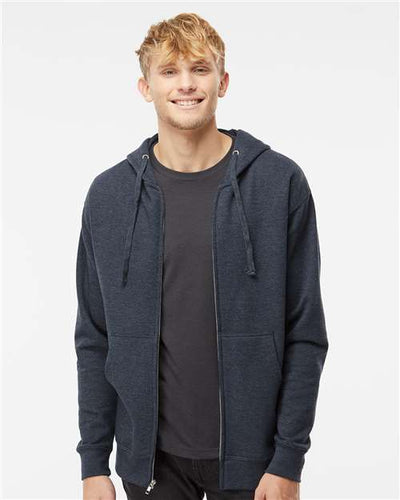 Independent Trading Co. SS4500Z Classic Navy Heather — on model front