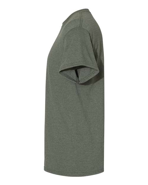 Gildan 5000 Heather Military Green — direct side