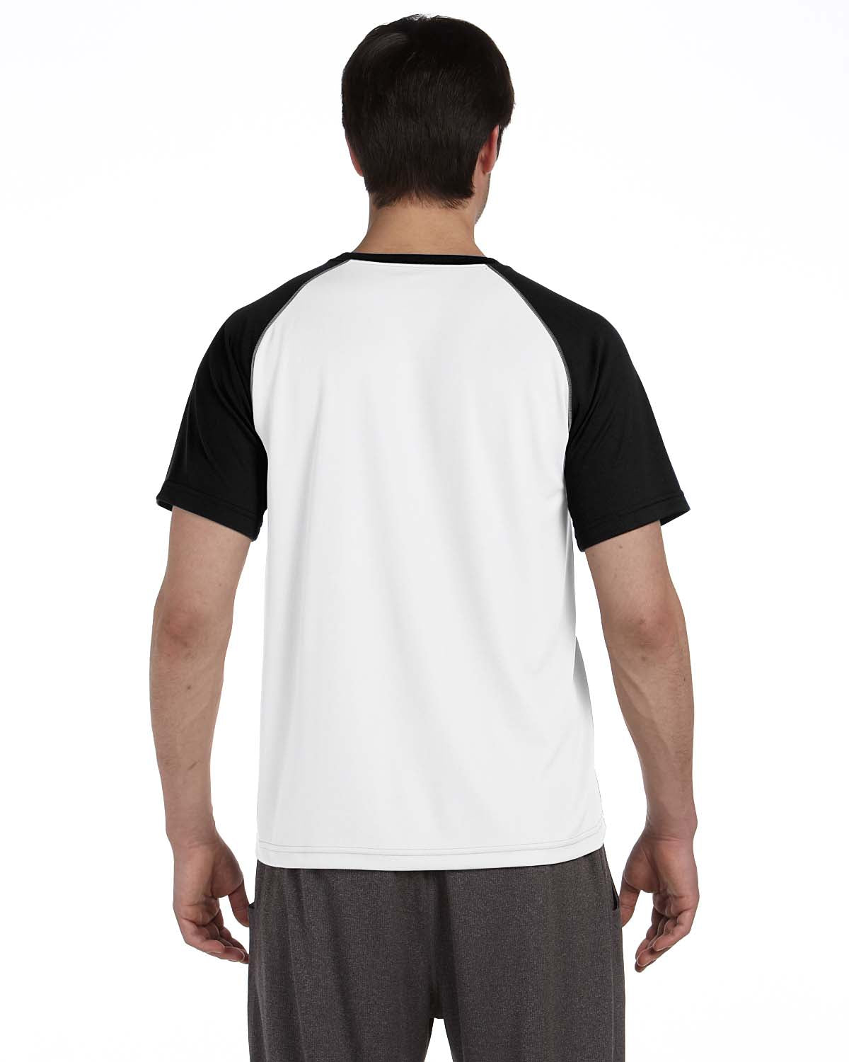 Unisex Colorblocked Short-Sleeve T-Shirt - Black / White / Gray