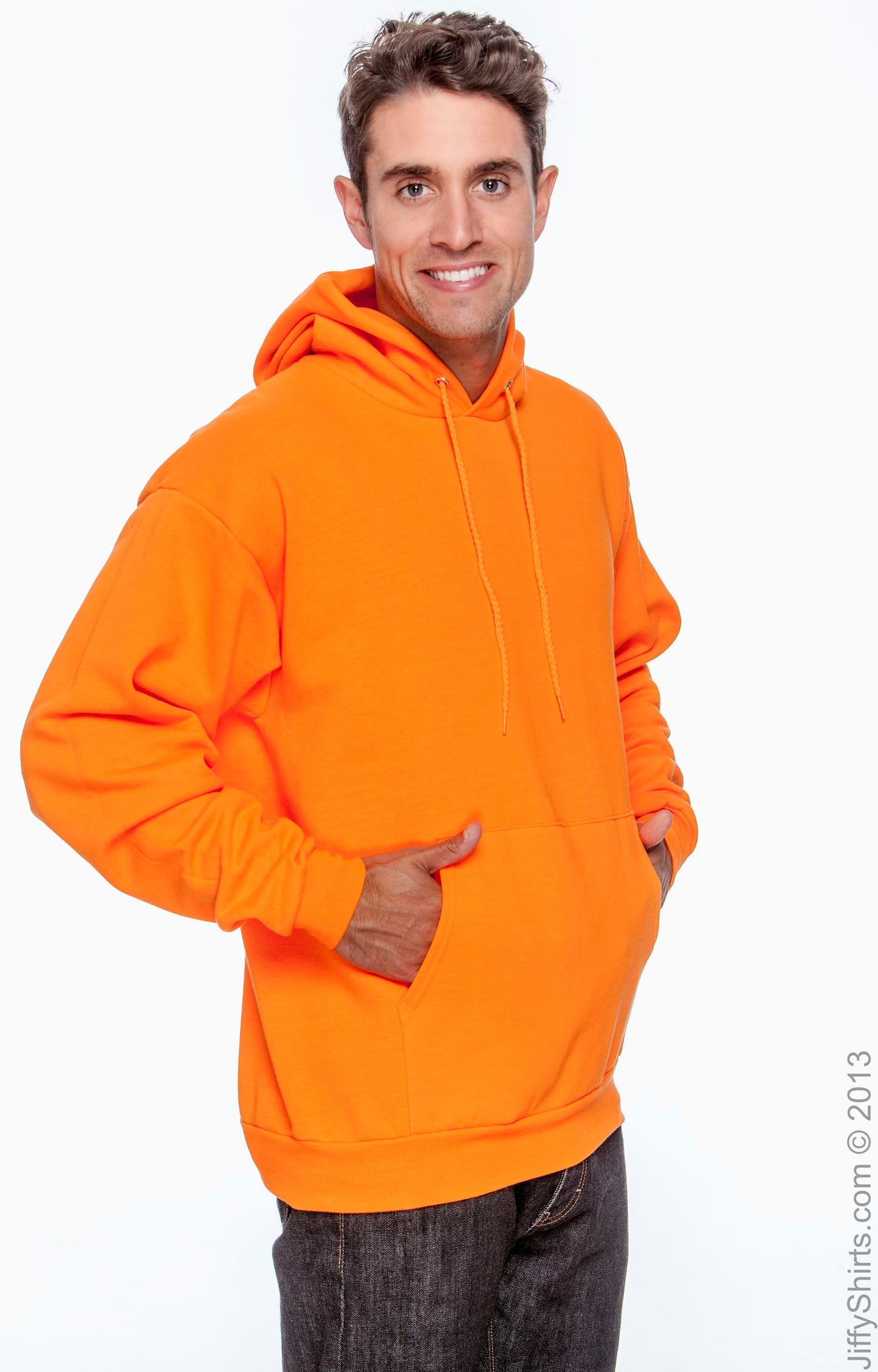 Ecosmart® 50/50 Pullover Hoodie - High Viz Safety Orange