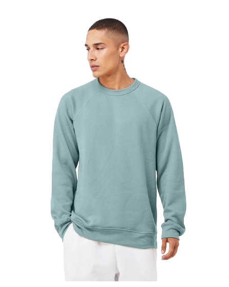 Unisex Sponge Fleece Raglan Sweatshirt - Heather Blue Lagoon