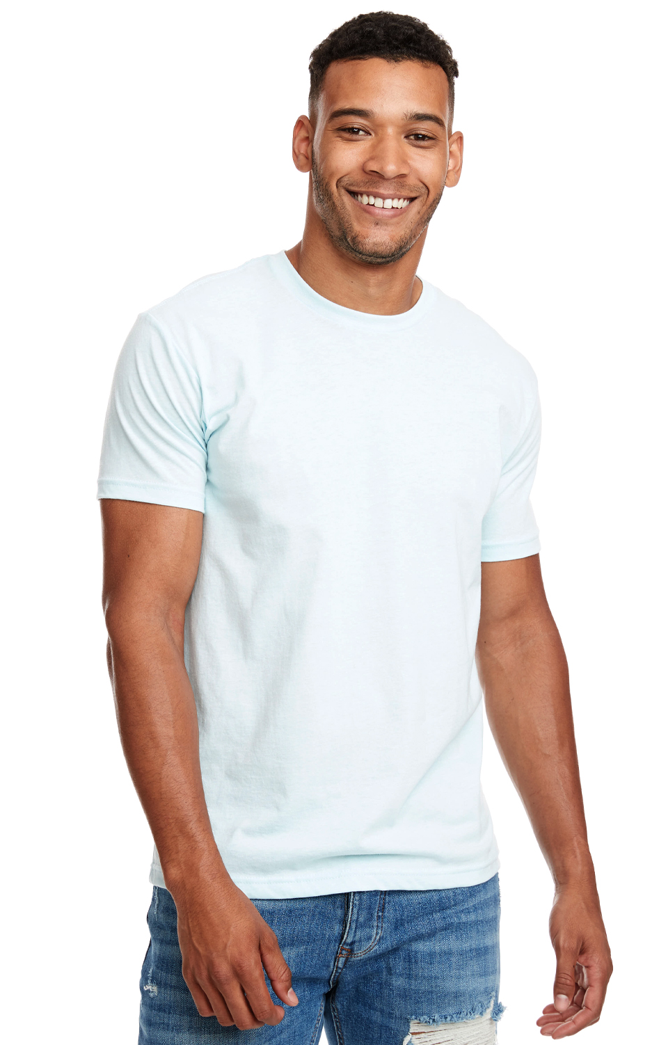 Unisex CVC Crewneck T-Shirt - Ice Blue