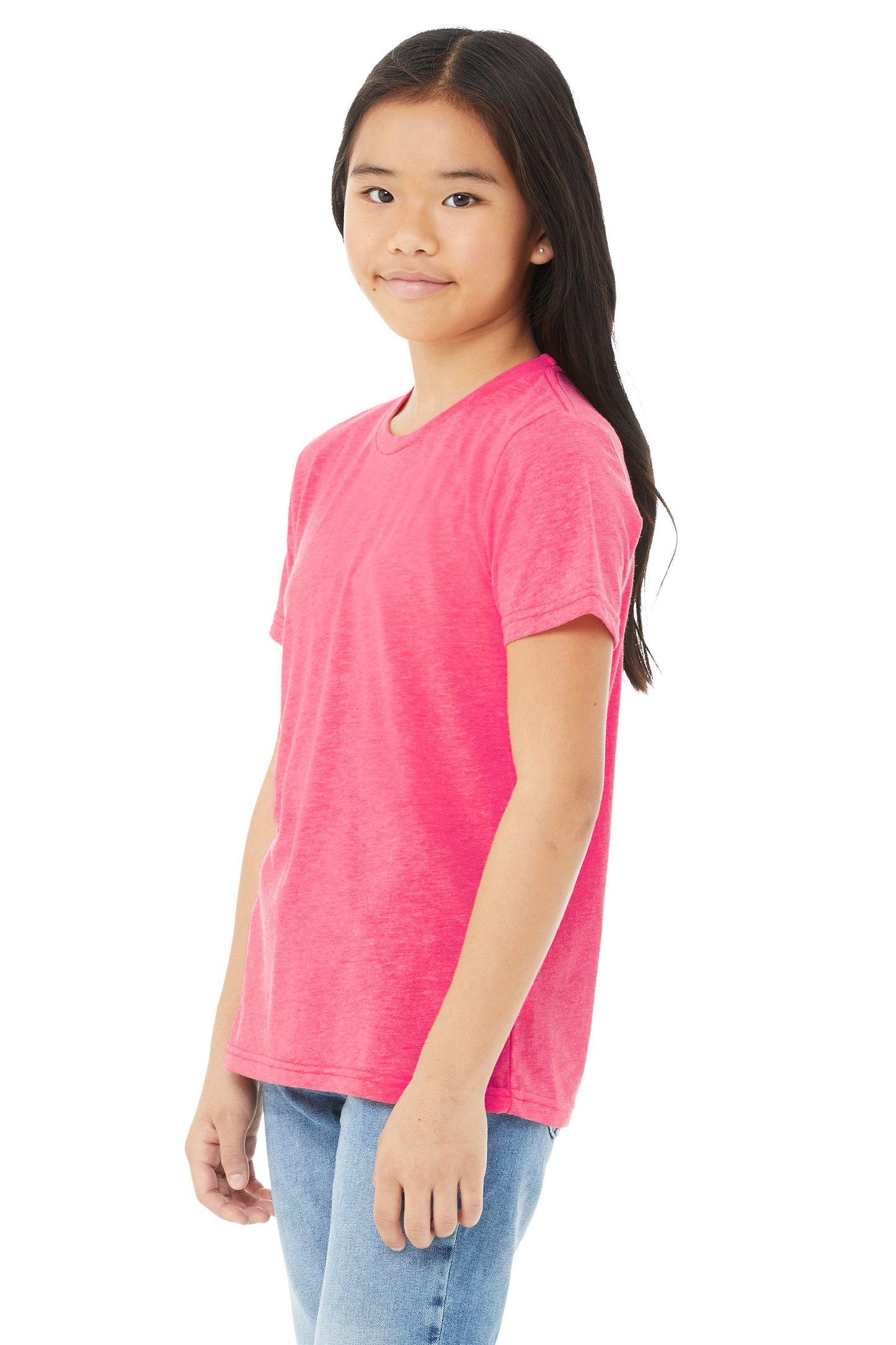 Youth Triblend Short-Sleeve T-Shirt - Charity Pink Triblend