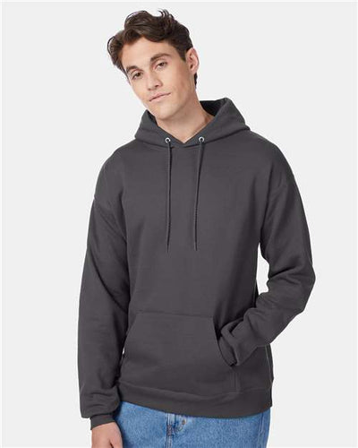 Hanes P170 Smoke Grey — on model front