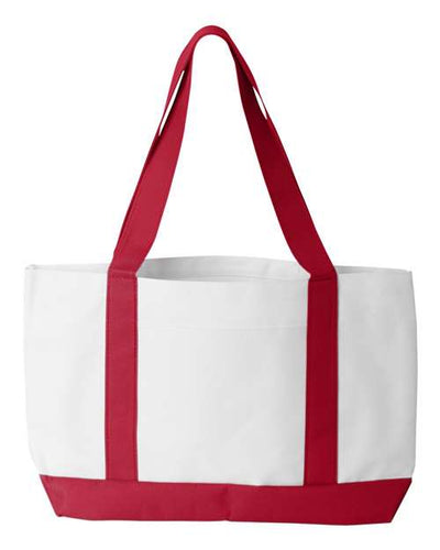 Liberty Bags 7002 White/ Red — front