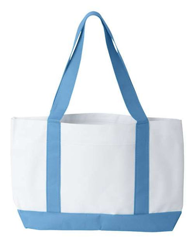 Liberty Bags 7002 White/ Light Blue — front