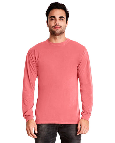 Unisex Inspired Dye Long-Sleeve Crew - Guava