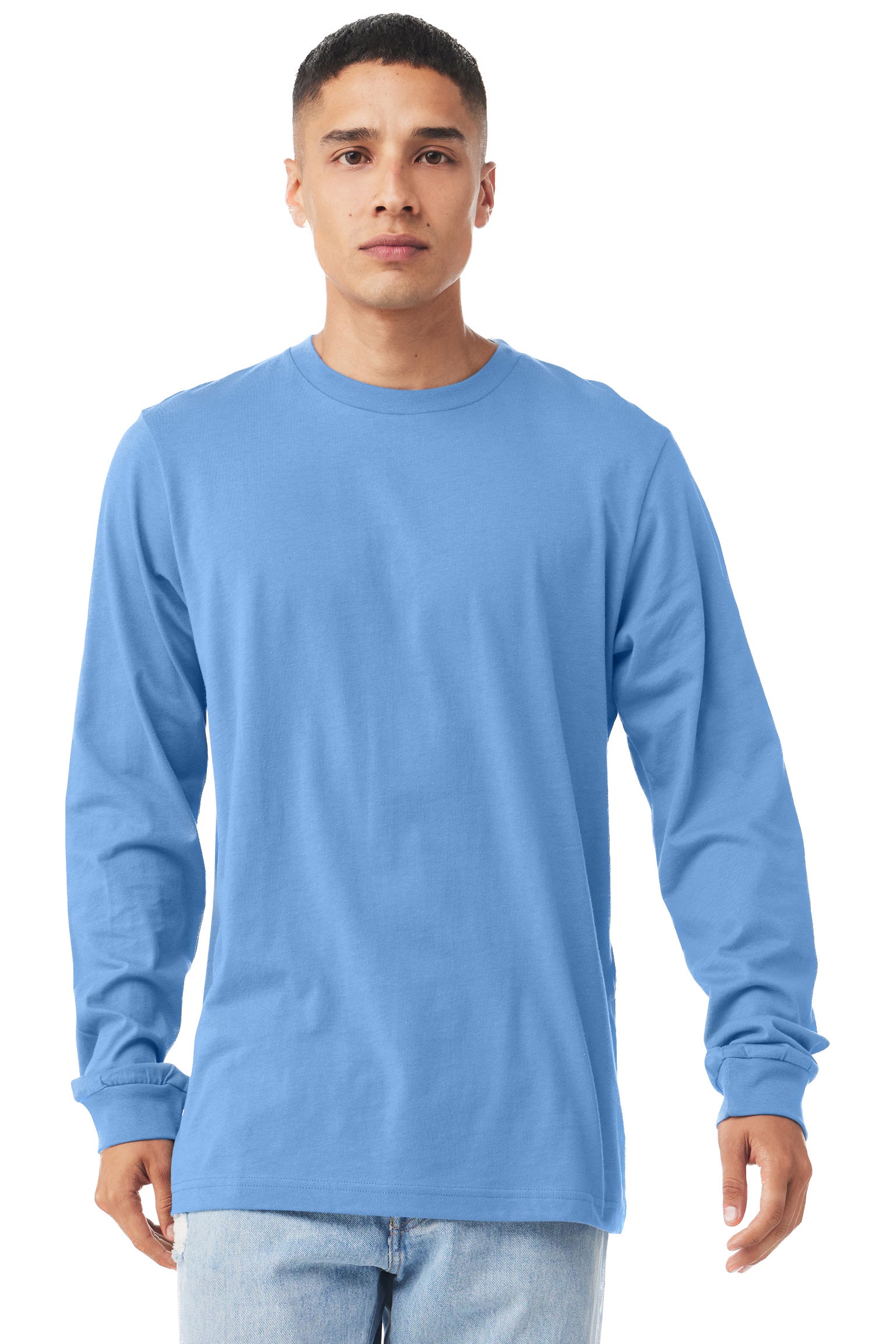 Unisex Jersey Long-Sleeve T-Shirt - Heather Carolina Blue