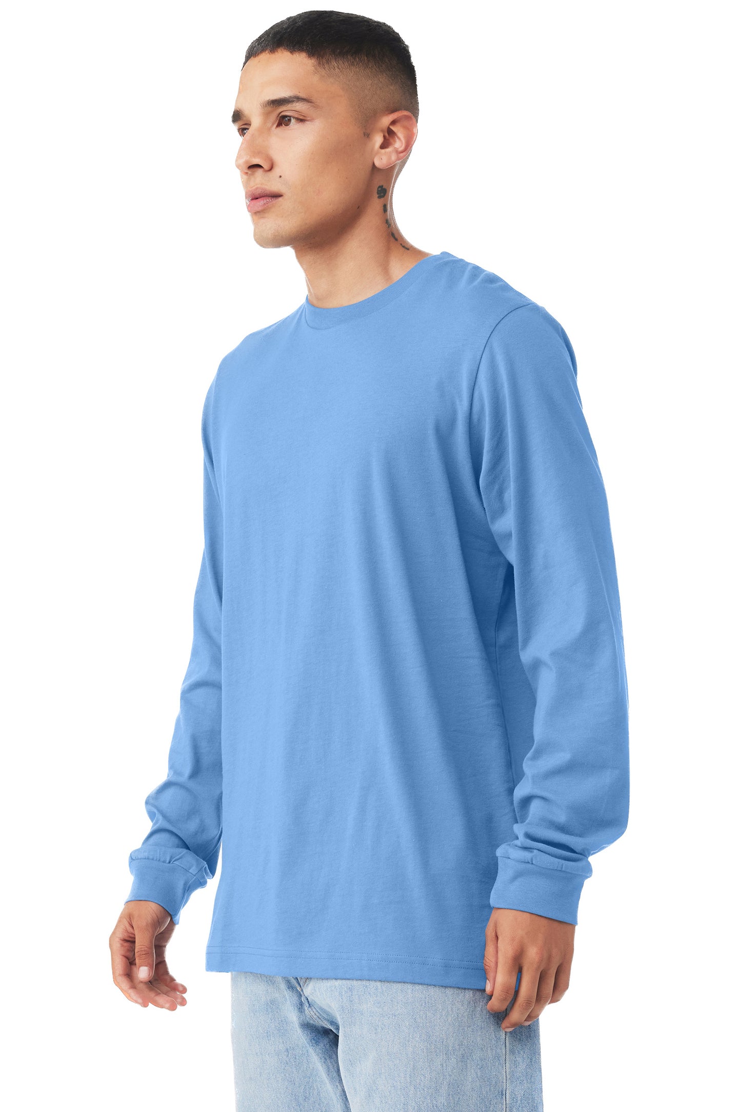 Unisex Jersey Long-Sleeve T-Shirt - Heather Carolina Blue