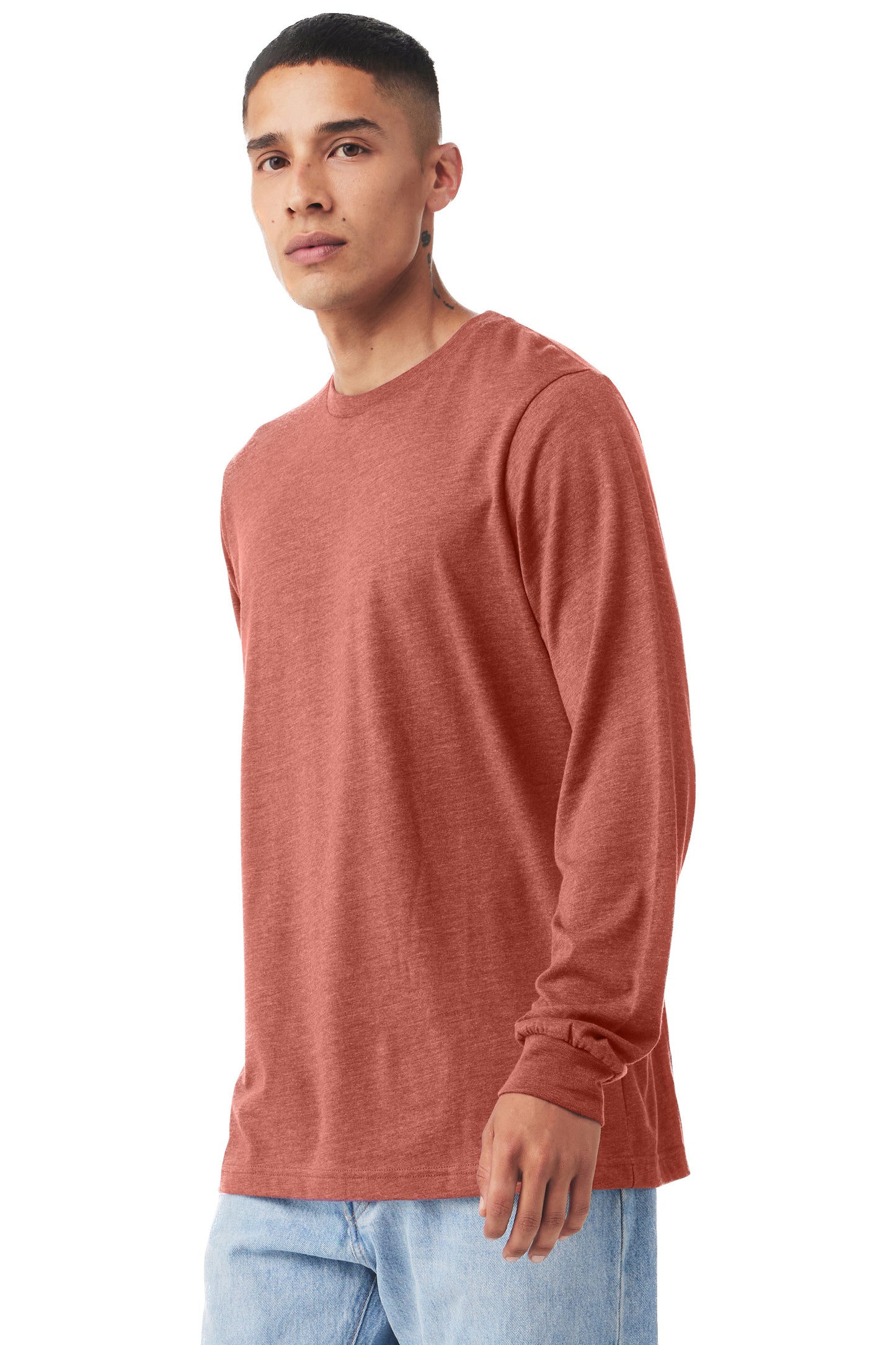 Unisex Jersey Long-Sleeve T-Shirt - Heather Clay