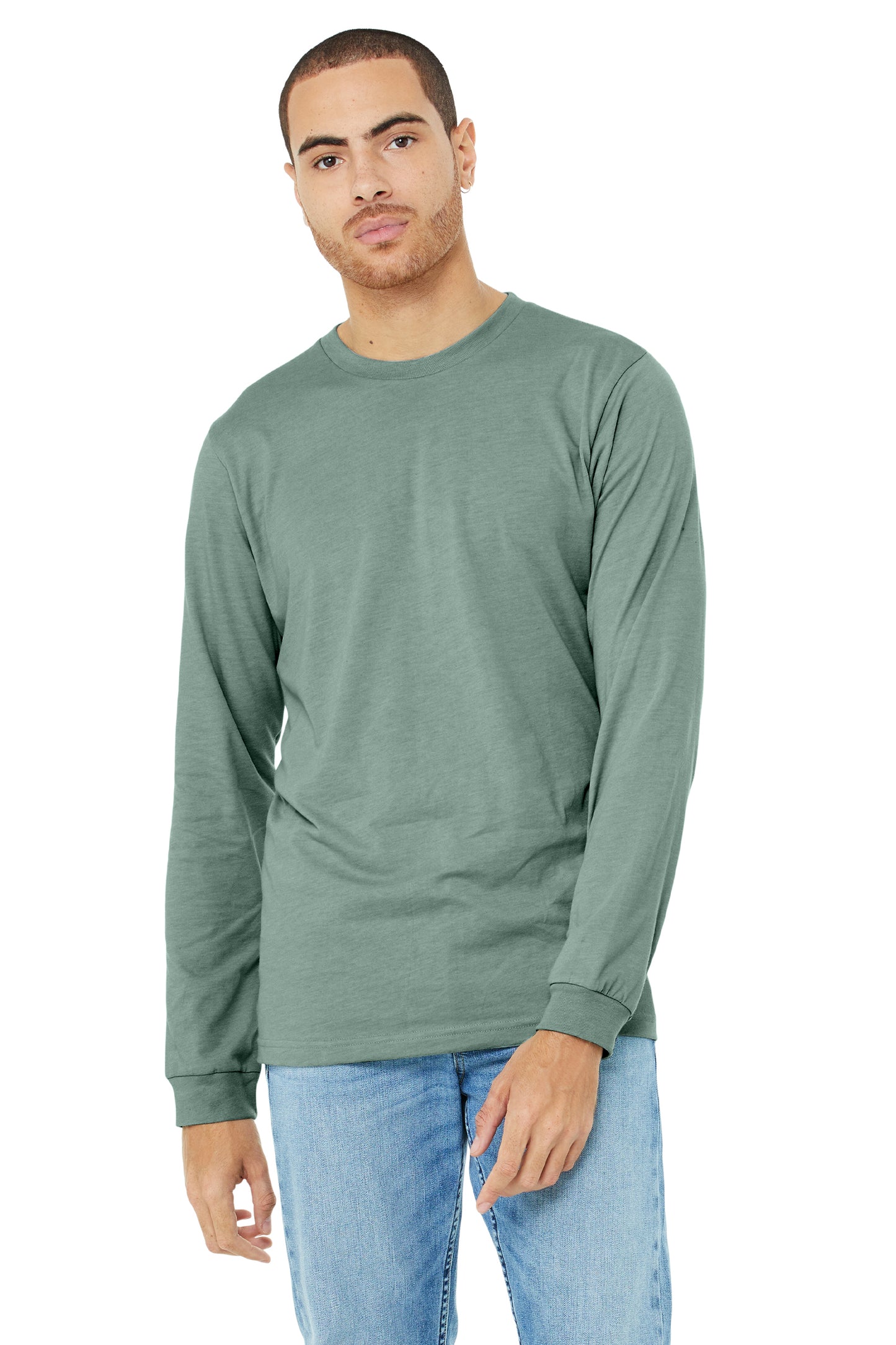 Unisex Jersey Long-Sleeve T-Shirt - Heather Dusty Blue