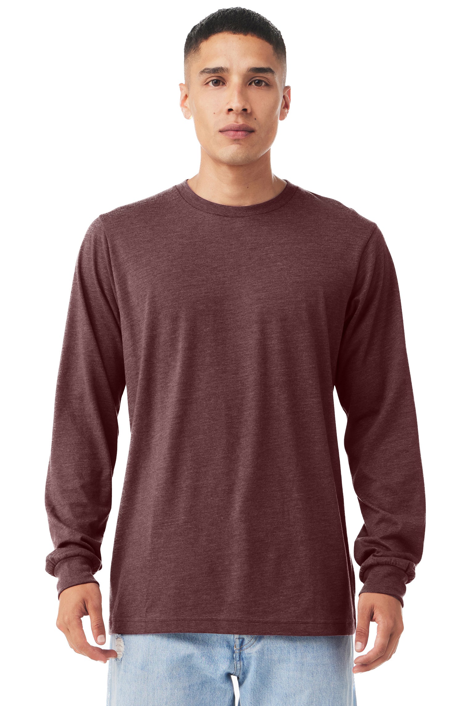 Unisex Jersey Long-Sleeve T-Shirt - Heather Maroon