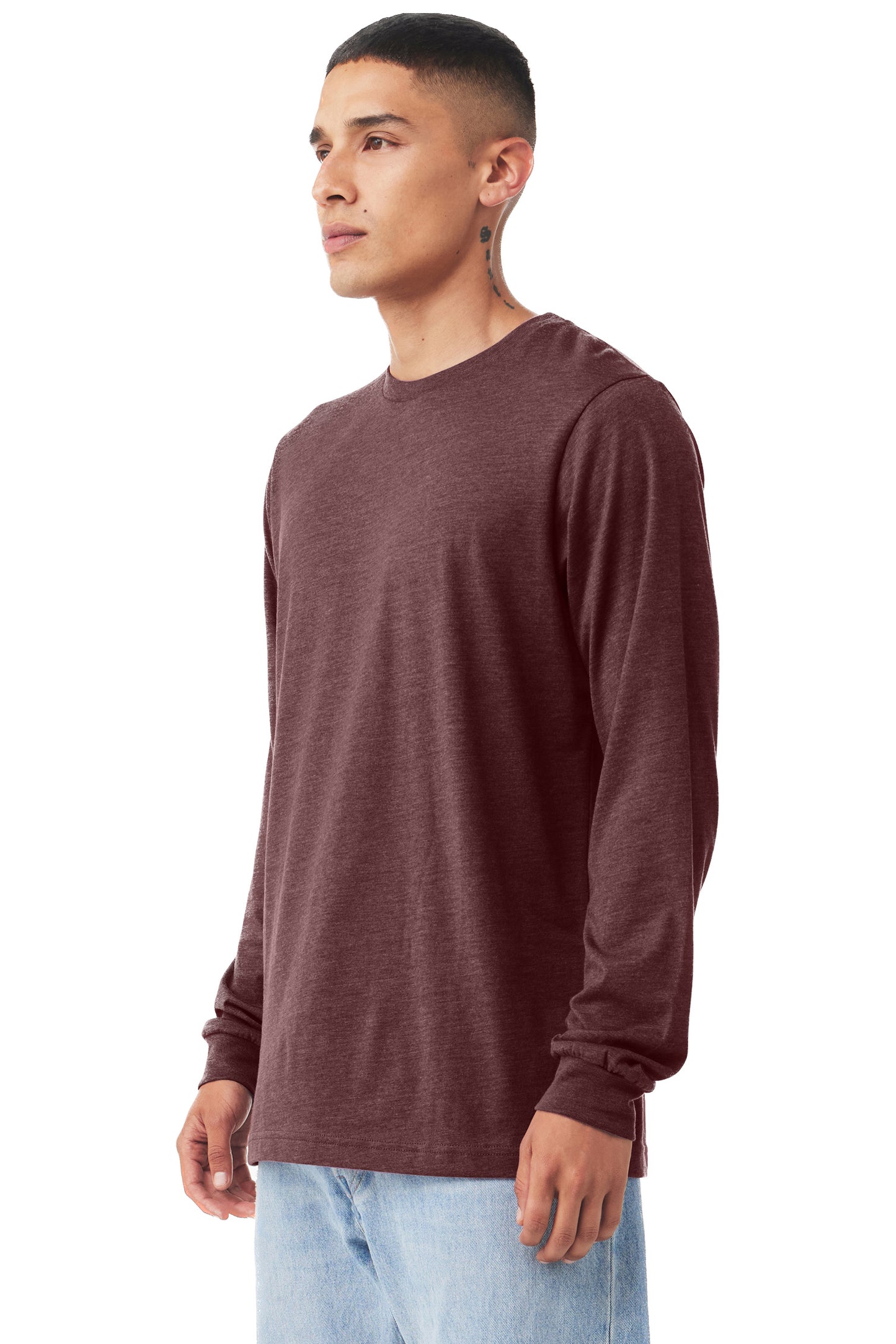 Unisex Jersey Long-Sleeve T-Shirt - Heather Maroon