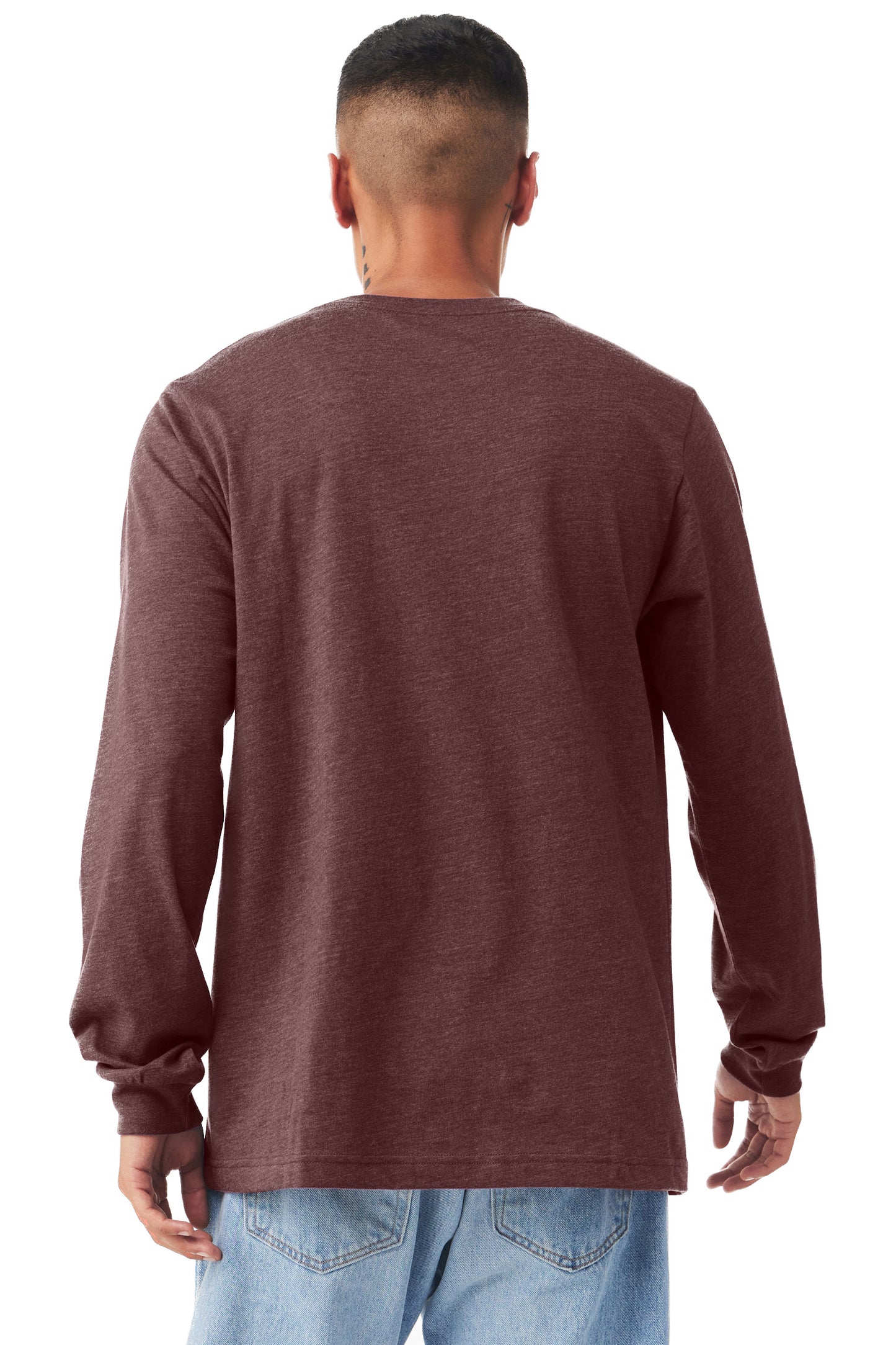 Unisex Jersey Long-Sleeve T-Shirt - Heather Maroon