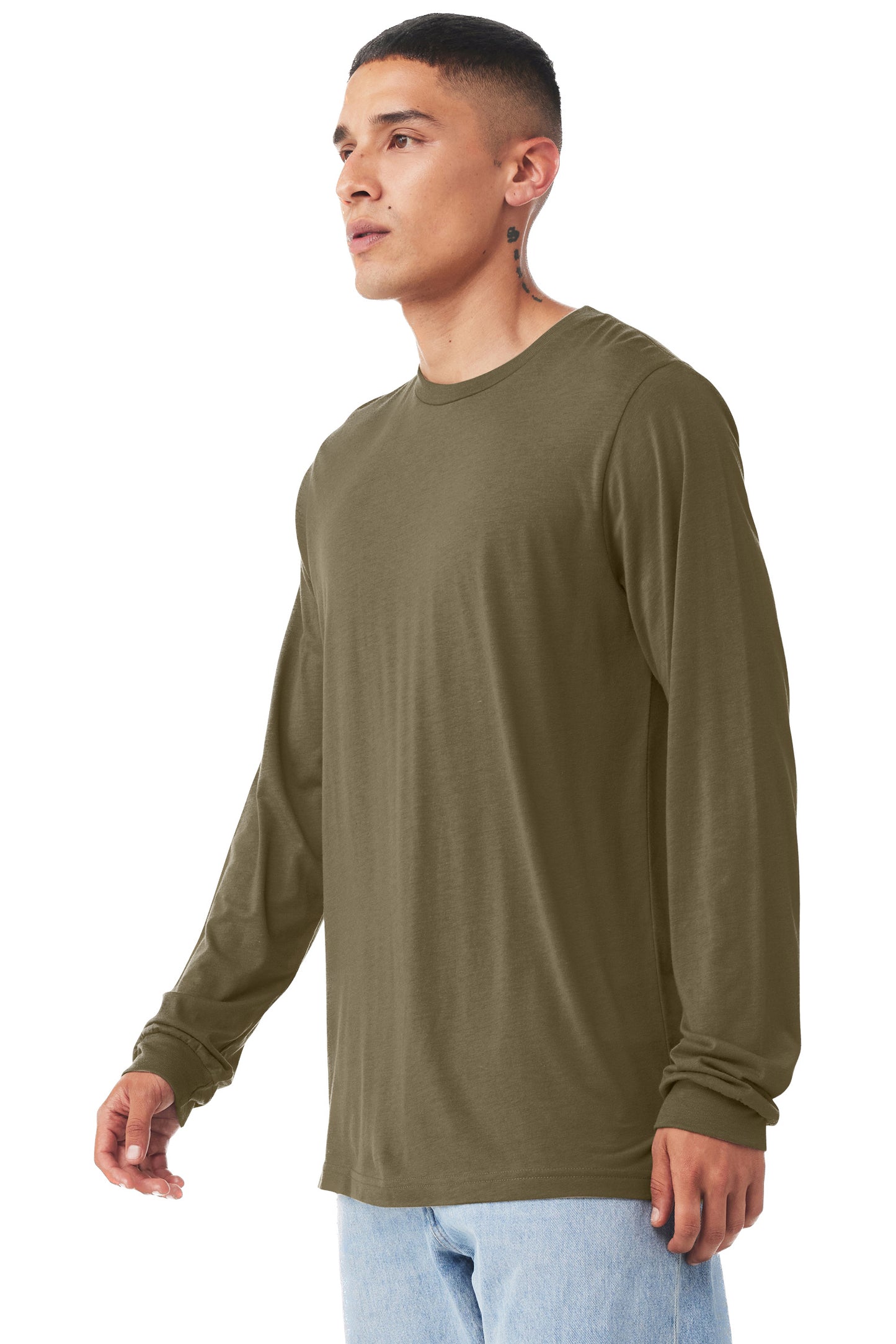 Unisex Jersey Long-Sleeve T-Shirt - Heather Olive