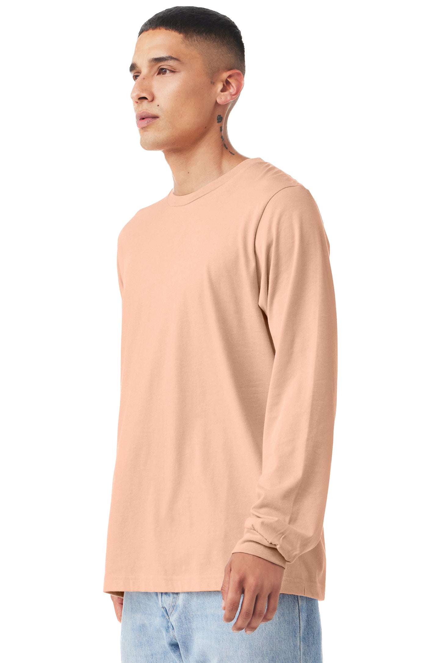 Unisex Jersey Long-Sleeve T-Shirt - Heather Peach