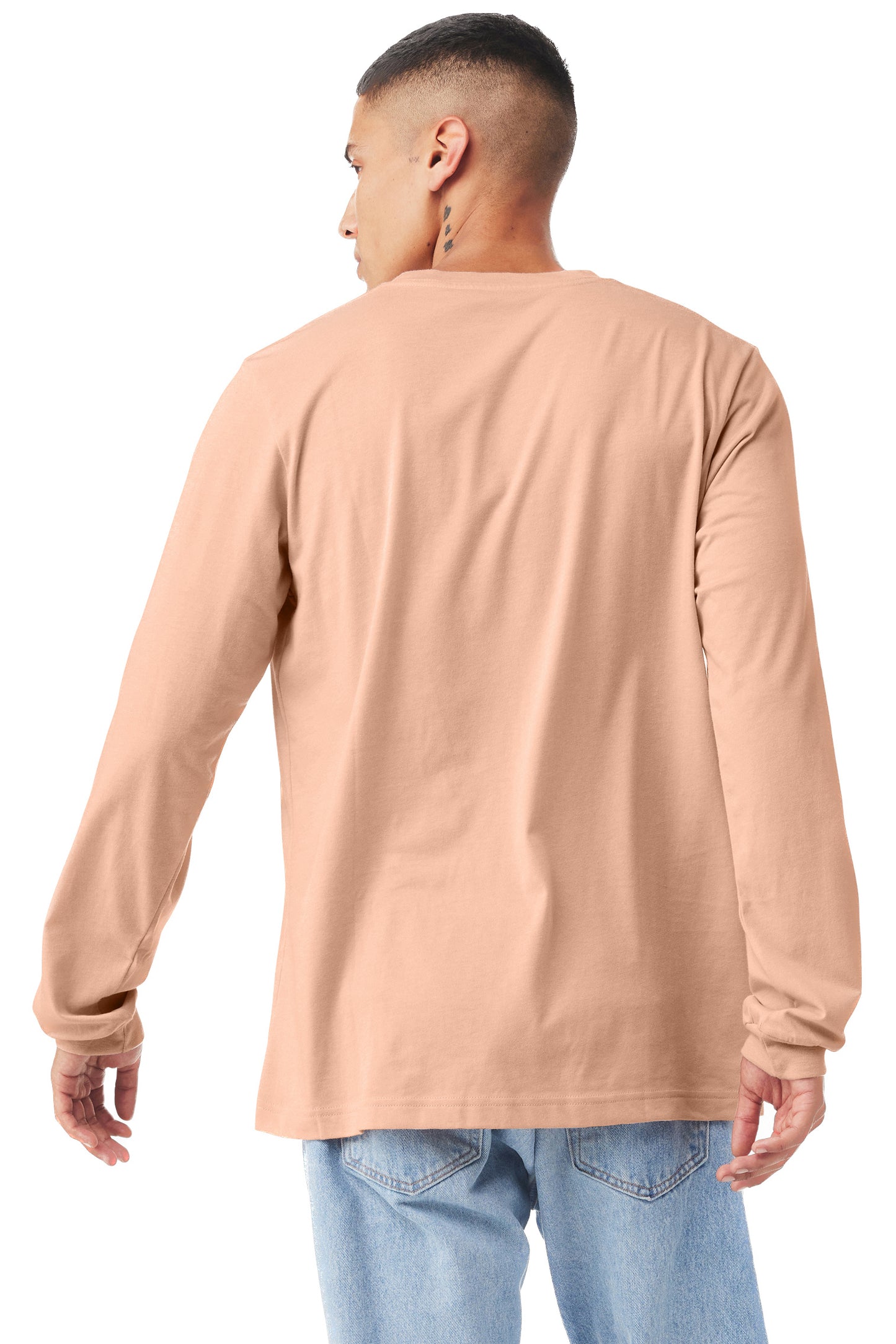Unisex Jersey Long-Sleeve T-Shirt - Heather Peach