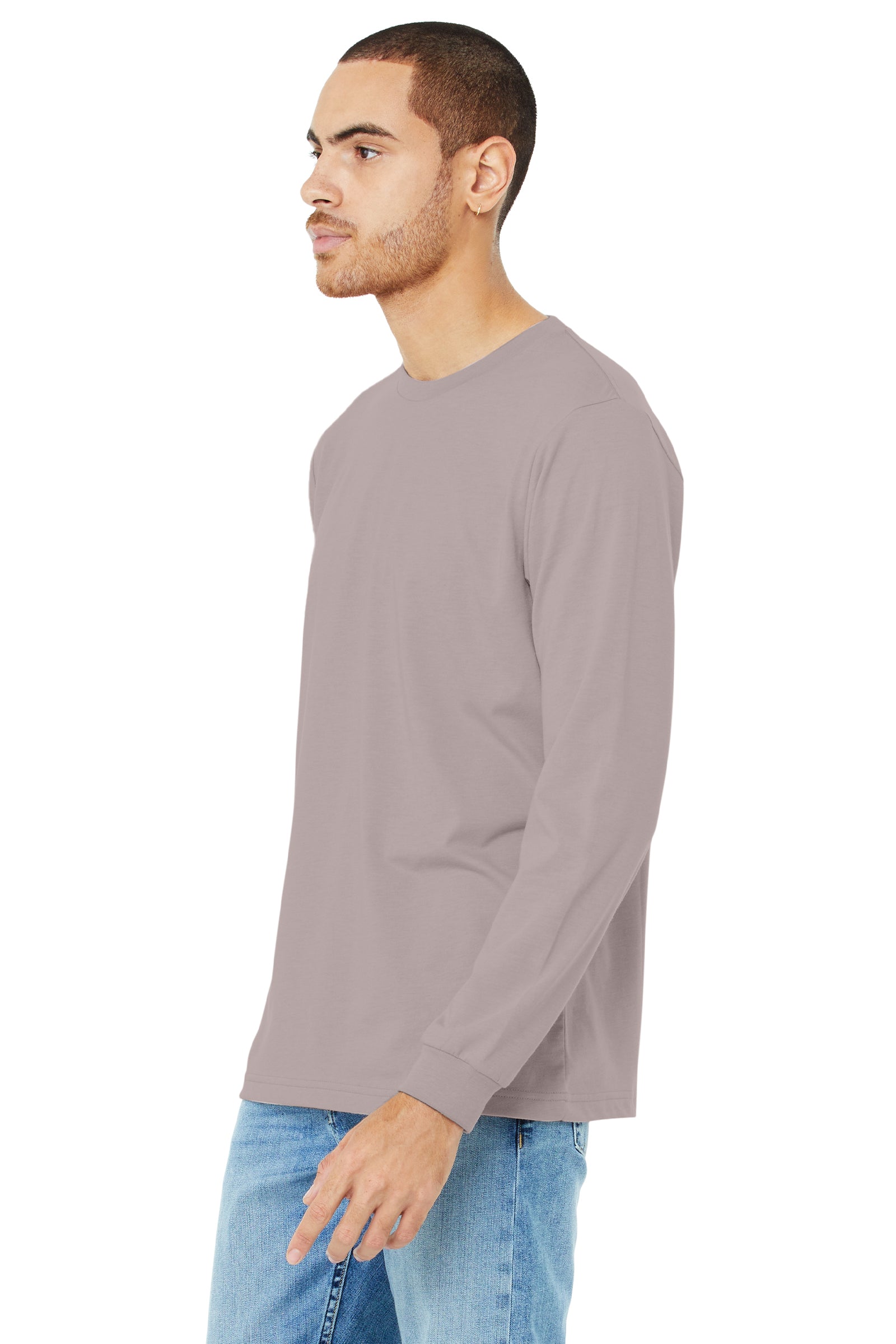 Unisex Jersey Long-Sleeve T-Shirt - Heather Pink Gravel