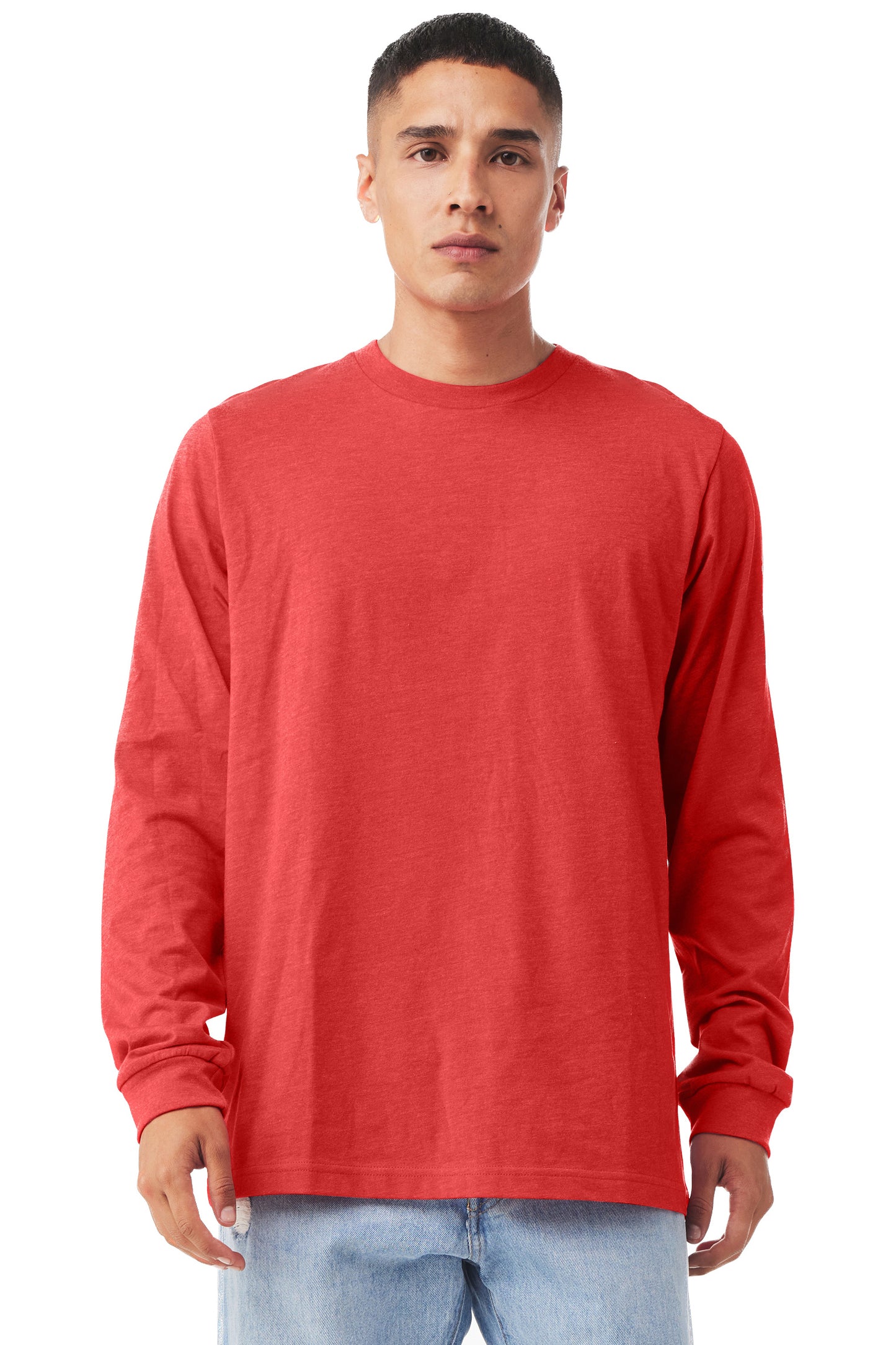 Unisex Jersey Long-Sleeve T-Shirt - Heather Red