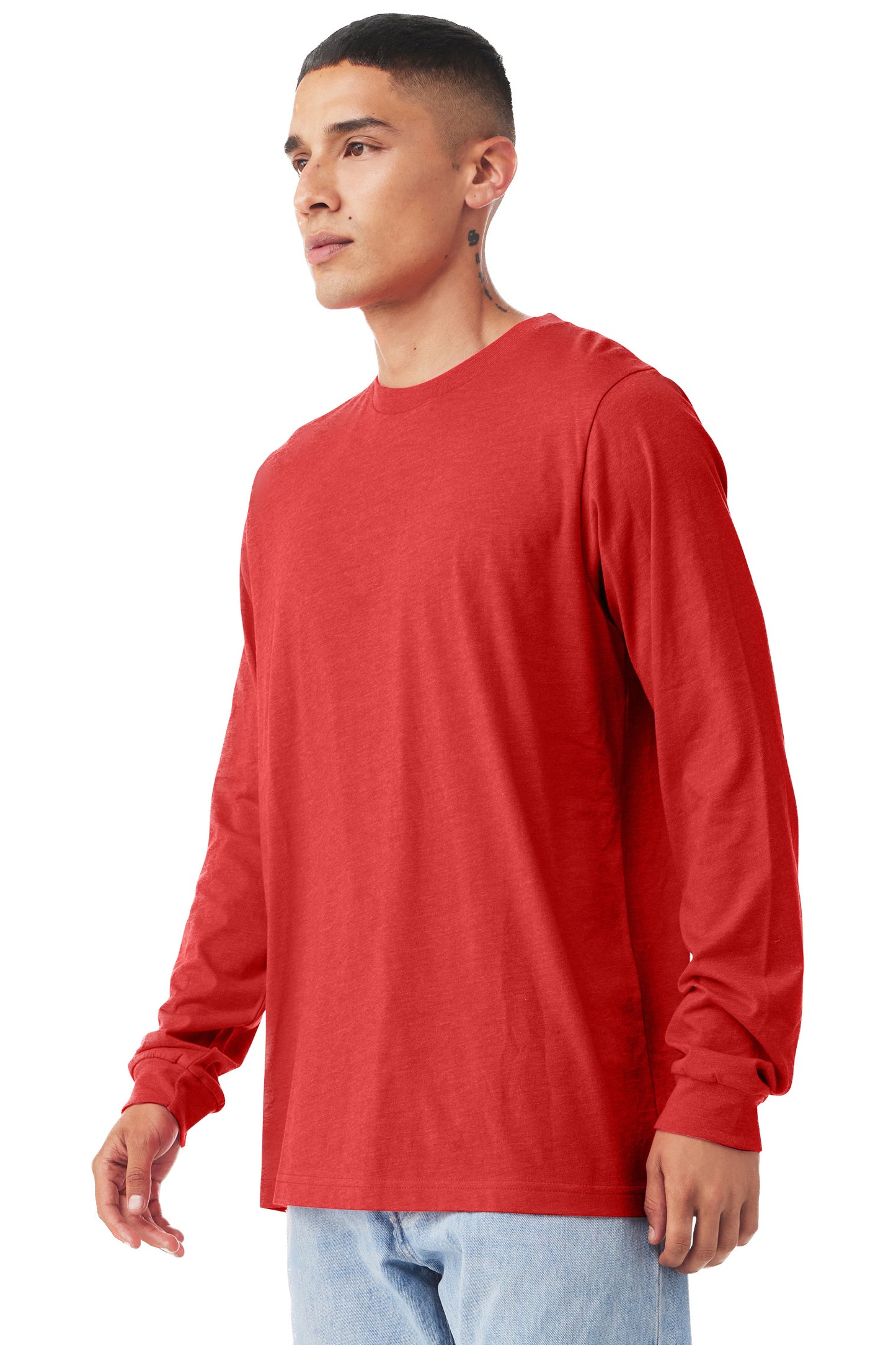 Unisex Jersey Long-Sleeve T-Shirt - Heather Red