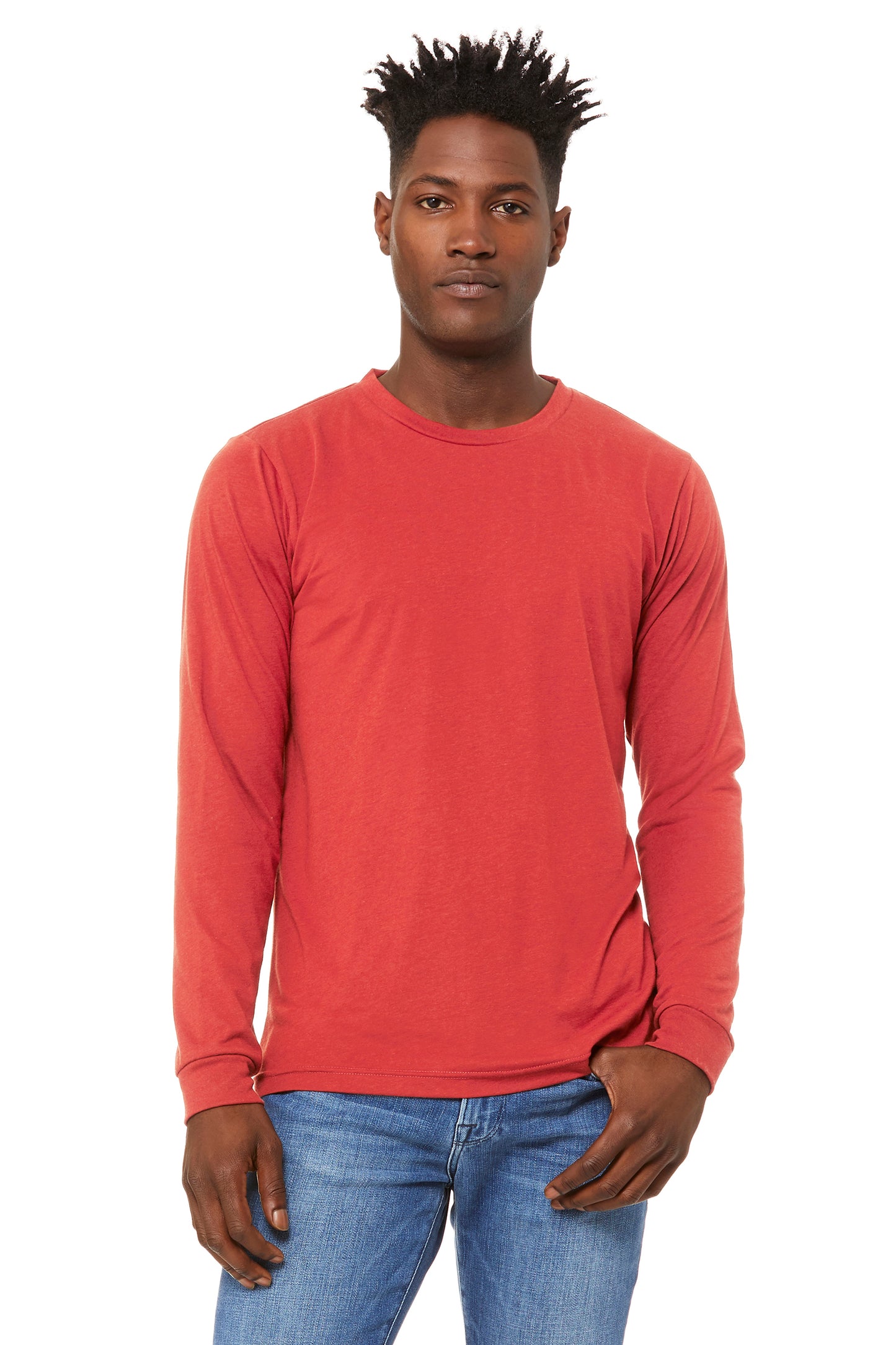 Unisex Jersey Long-Sleeve T-Shirt - Red Triblend