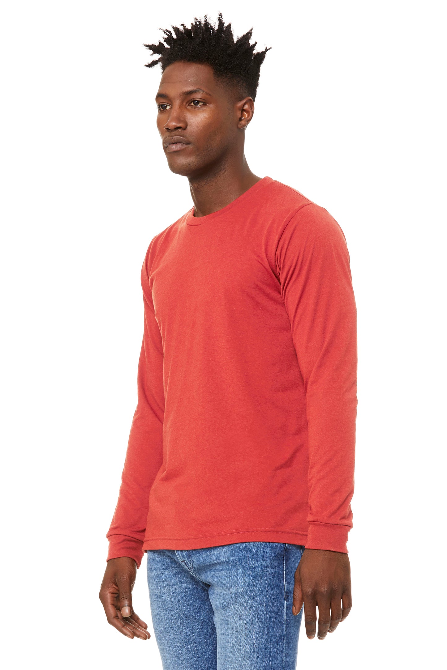 Unisex Jersey Long-Sleeve T-Shirt - Red Triblend