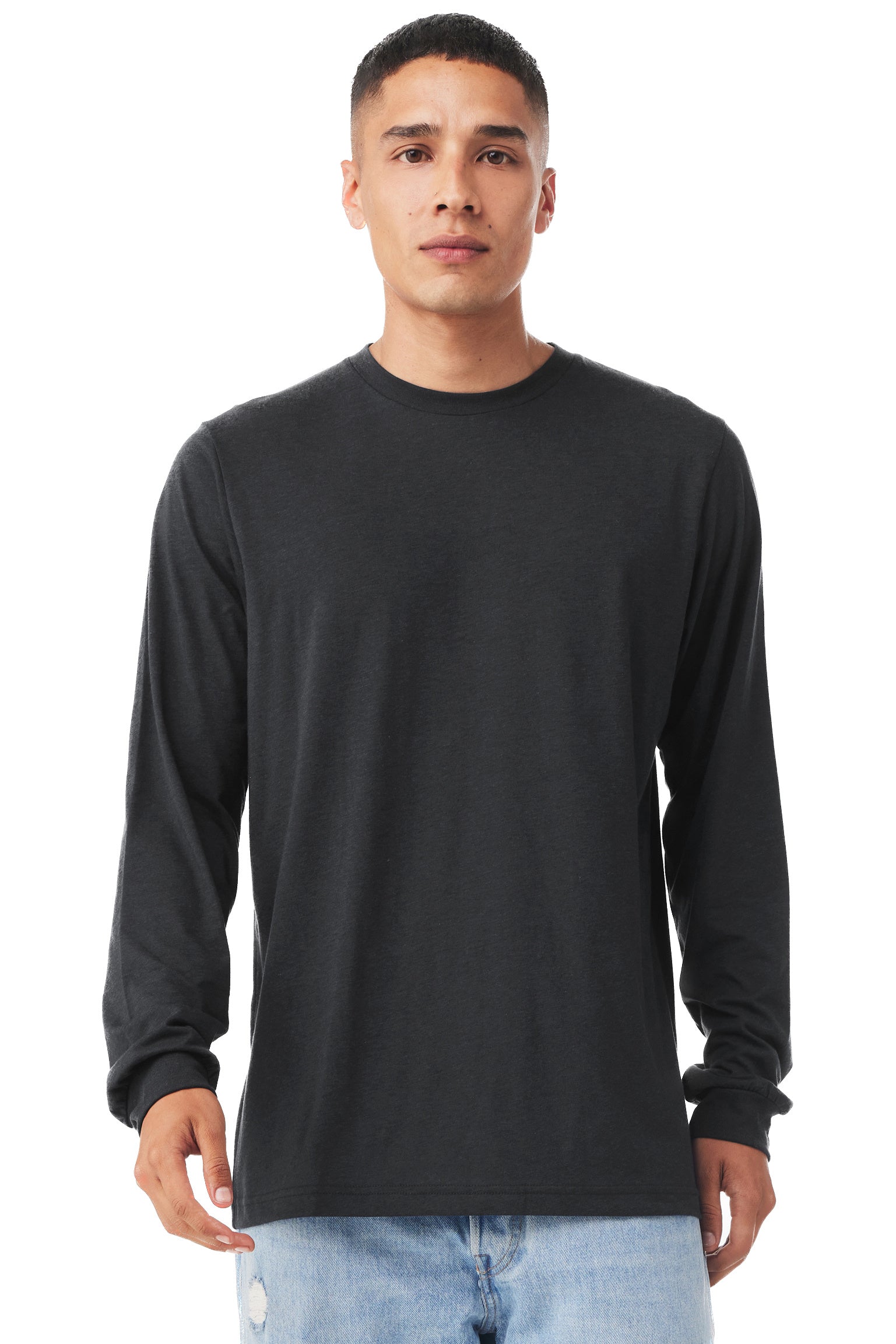 Unisex Jersey Long-Sleeve T-Shirt - Solid Dark Gray Triblend