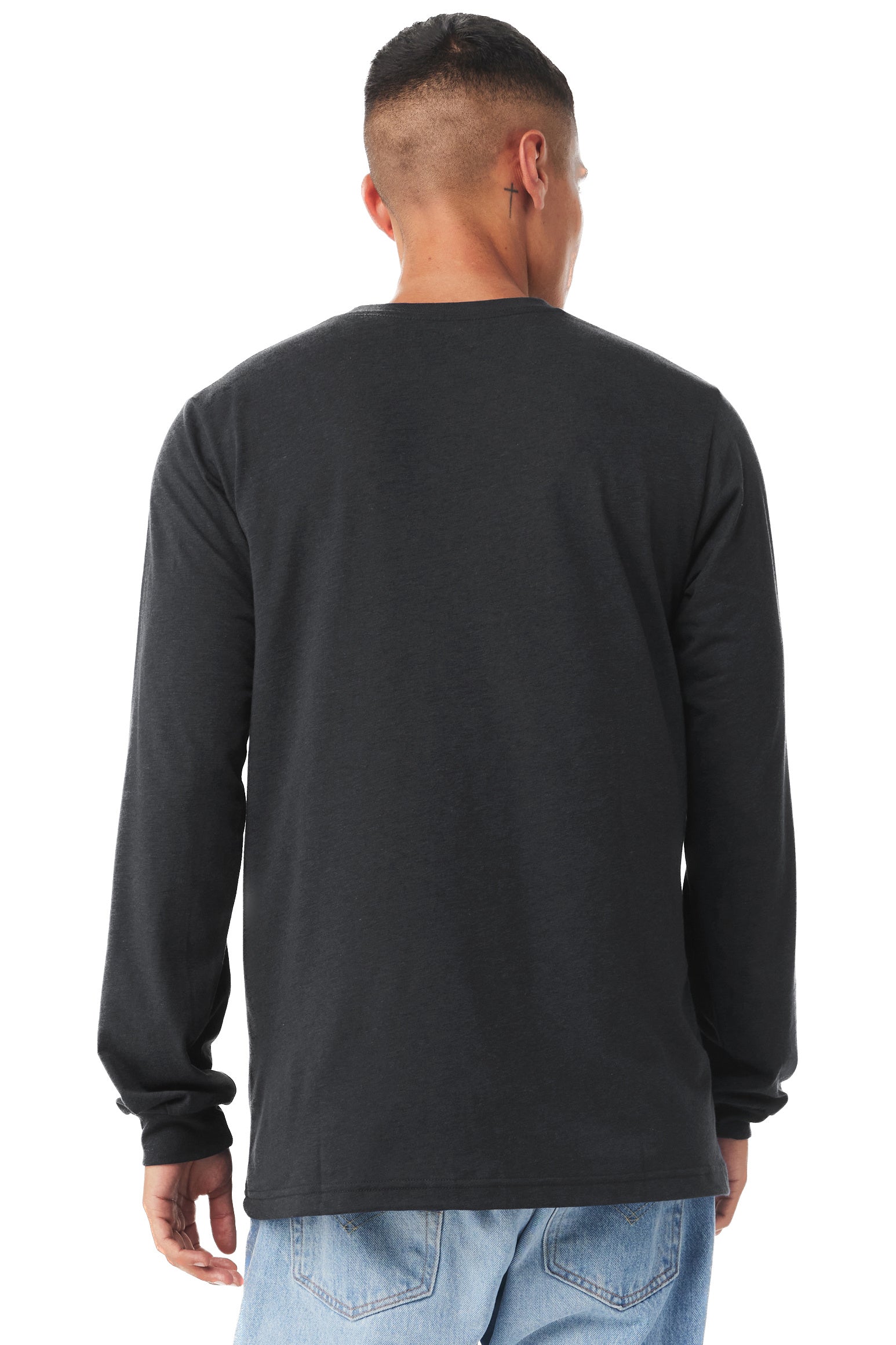 Unisex Jersey Long-Sleeve T-Shirt - Solid Dark Gray Triblend