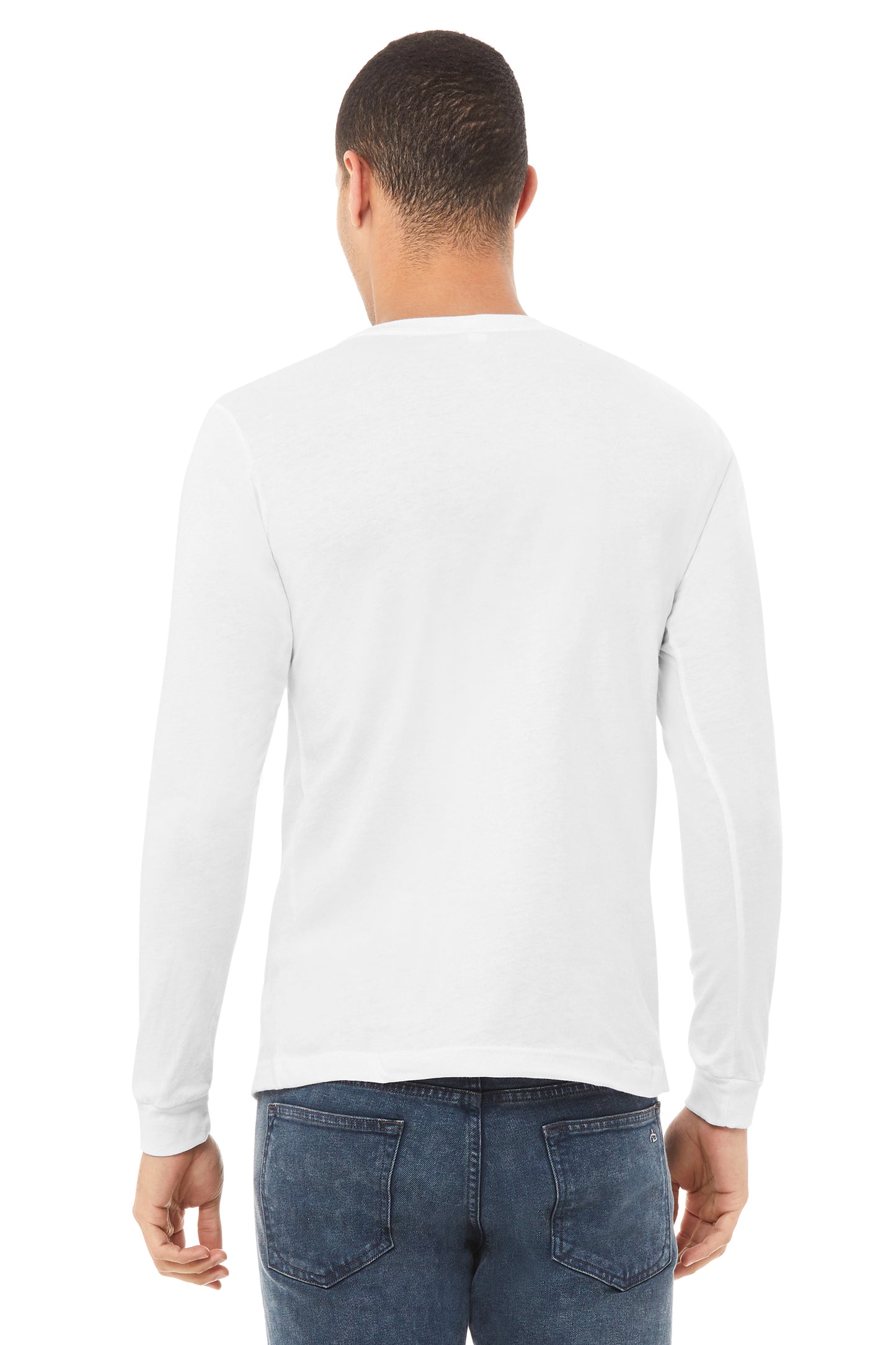 Unisex Jersey Long-Sleeve T-Shirt - Solid White Triblend