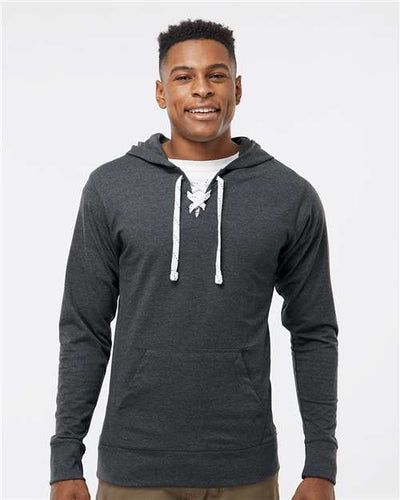 J. America 8231 Charcoal Heather — on model front