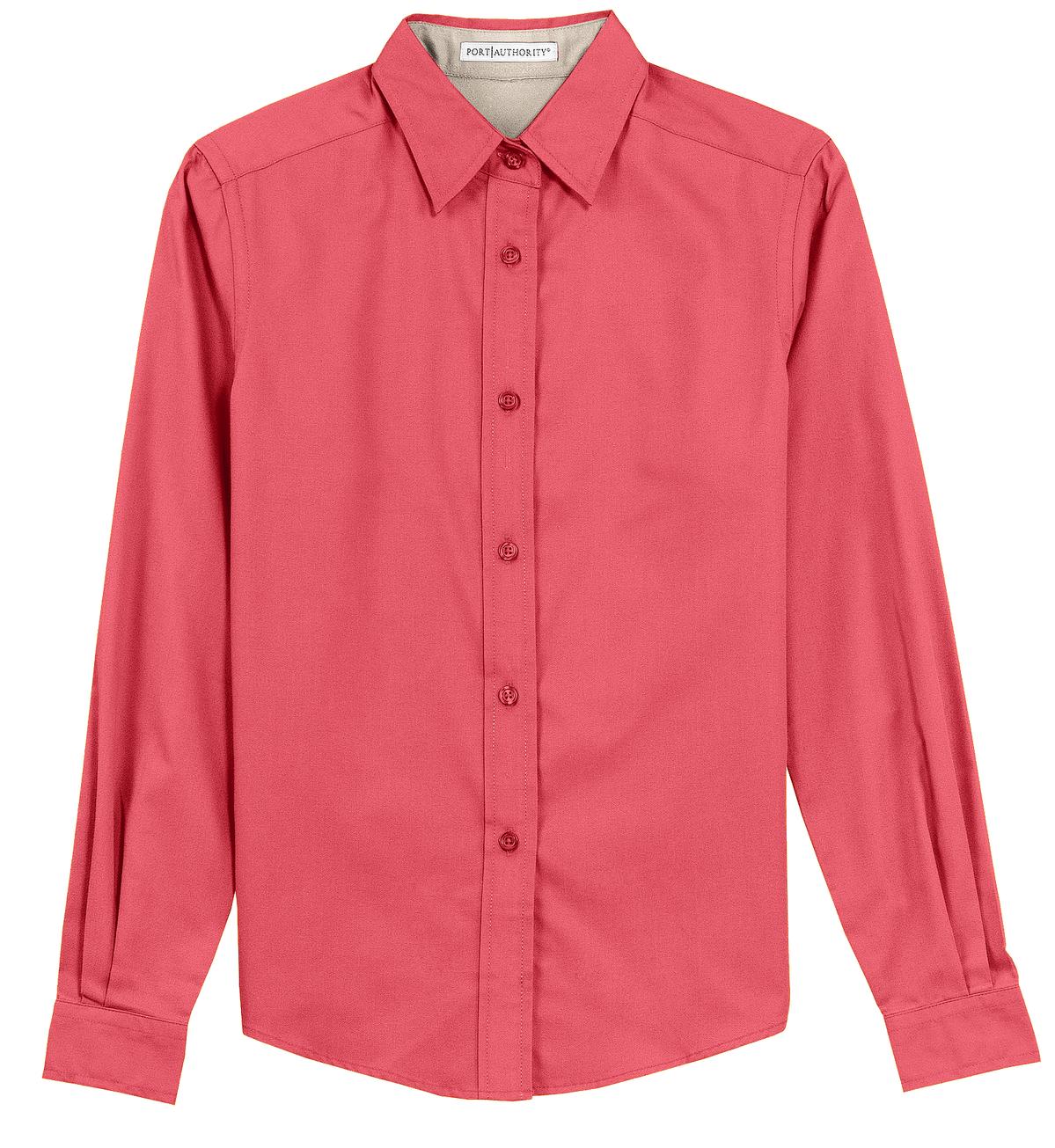 Women's Long Sleeve Easy Care Shirt - Hibiscus