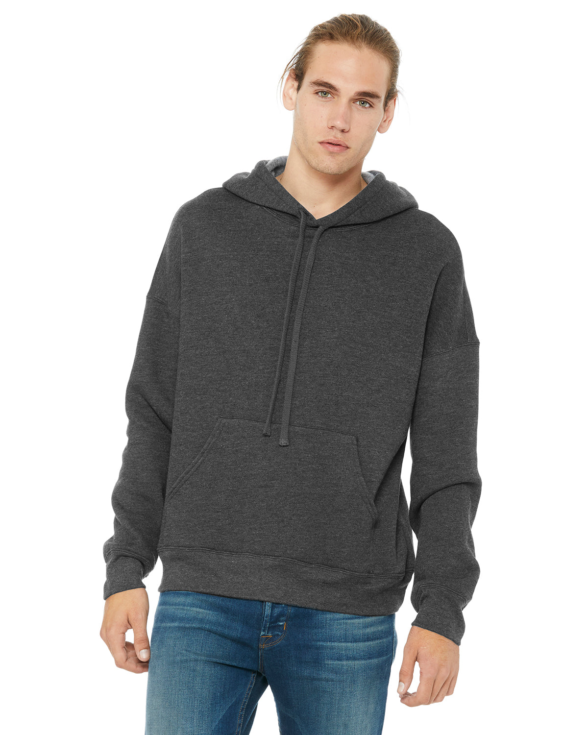 Unisex Sponge Fleece Pullover DTM Hoodie - Heather Dark Gray