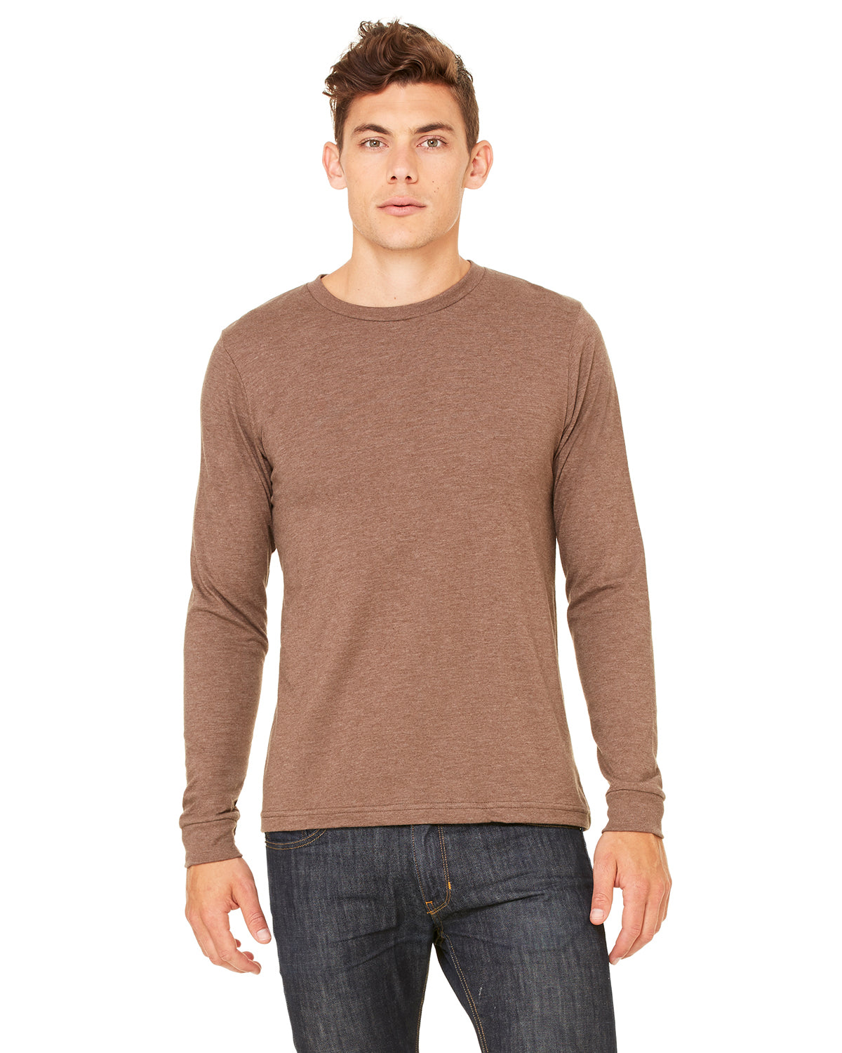 Unisex Jersey Long-Sleeve T-Shirt - Heather Brown