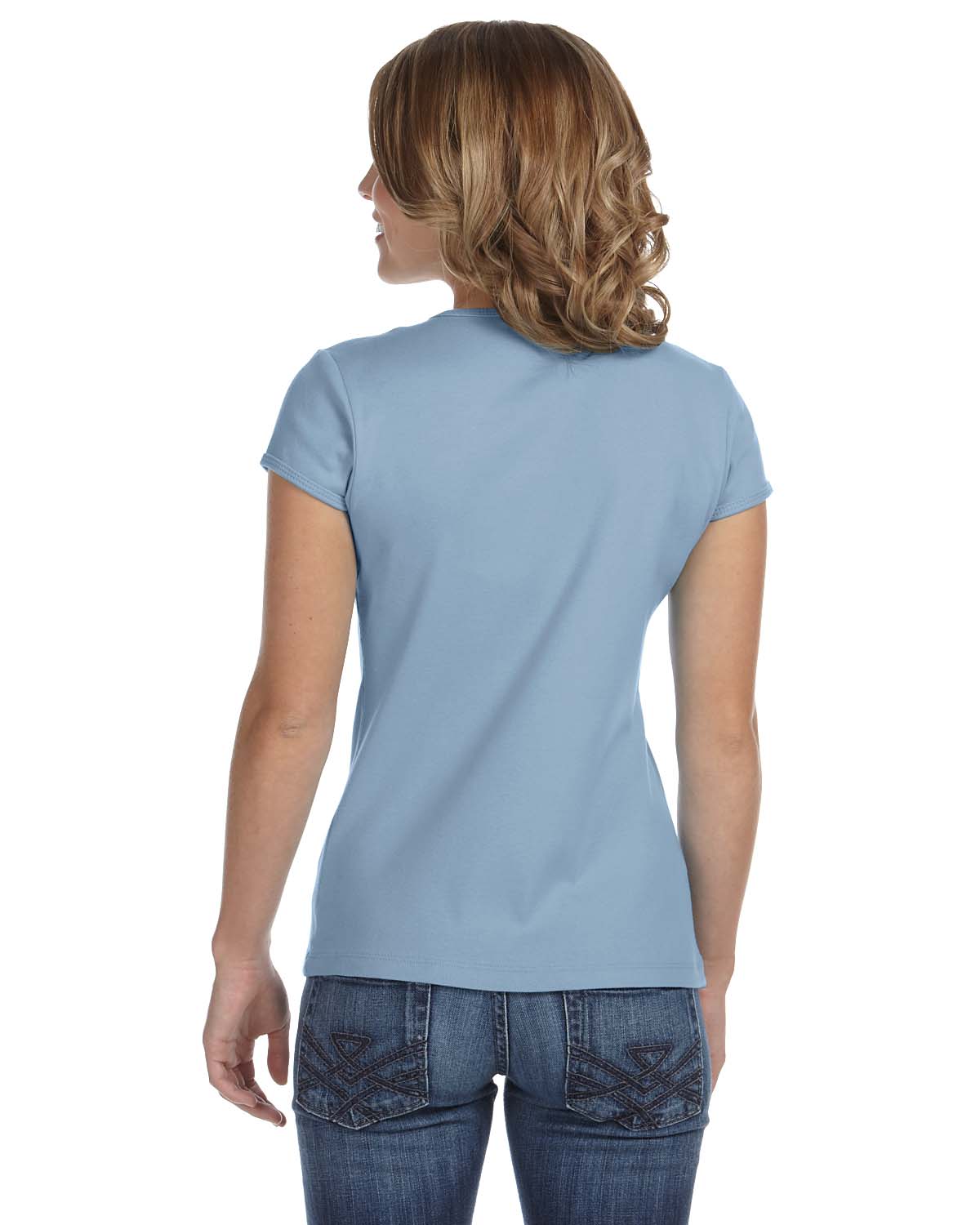Women's Baby Rib Short-Sleeve T-Shirt - Baby Blue