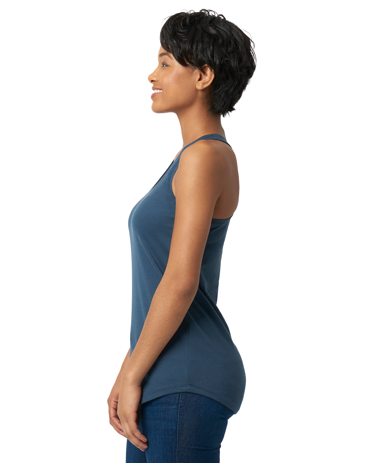 Women's French Terry Racerback Tank - Indigo