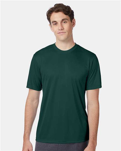 Hanes 4820 Deep Forest — on model front