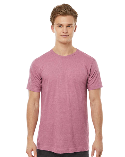 Unisex Fine Jersey Tee - Heather Cassis