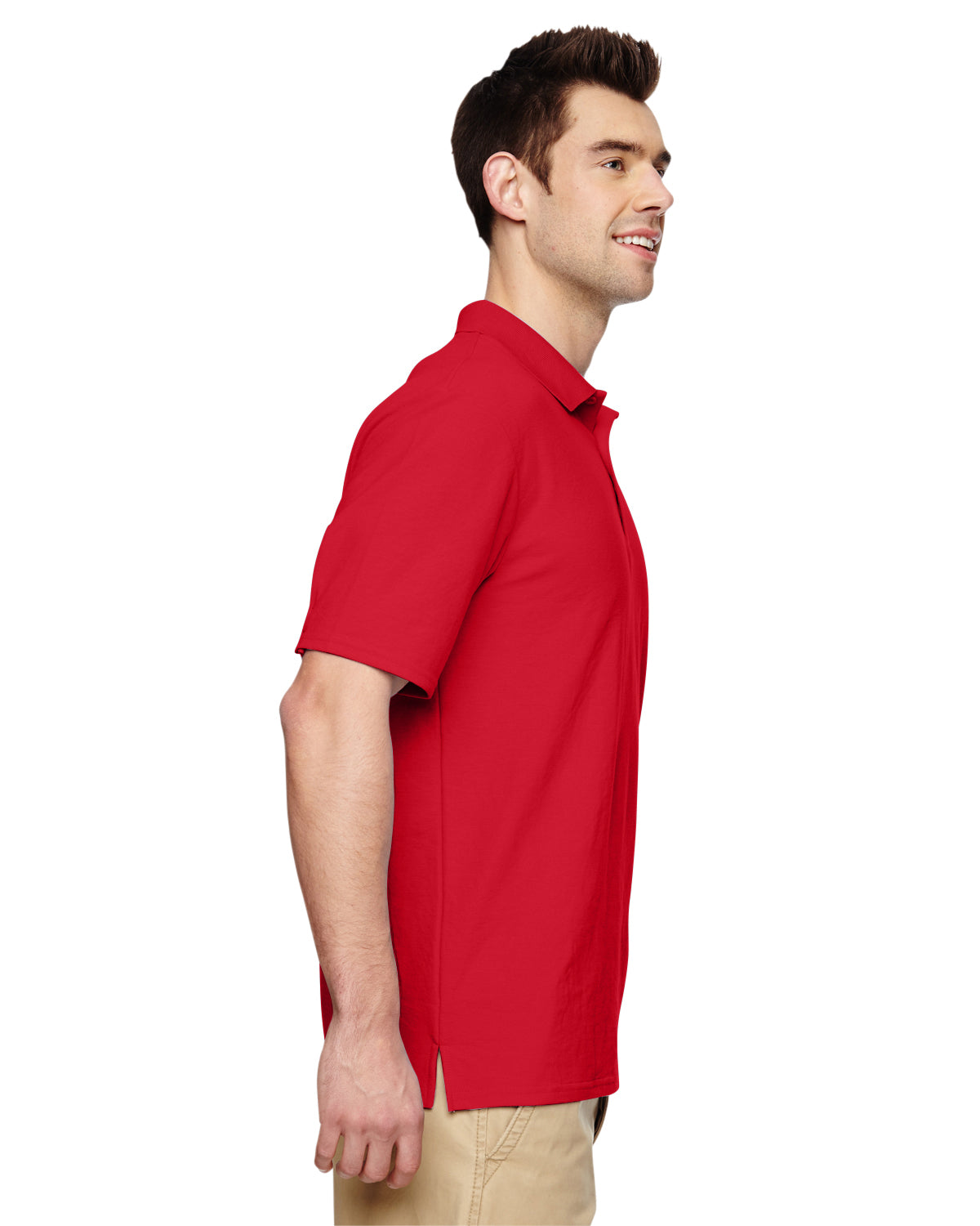 Unisex Double Piqué Polo - Red