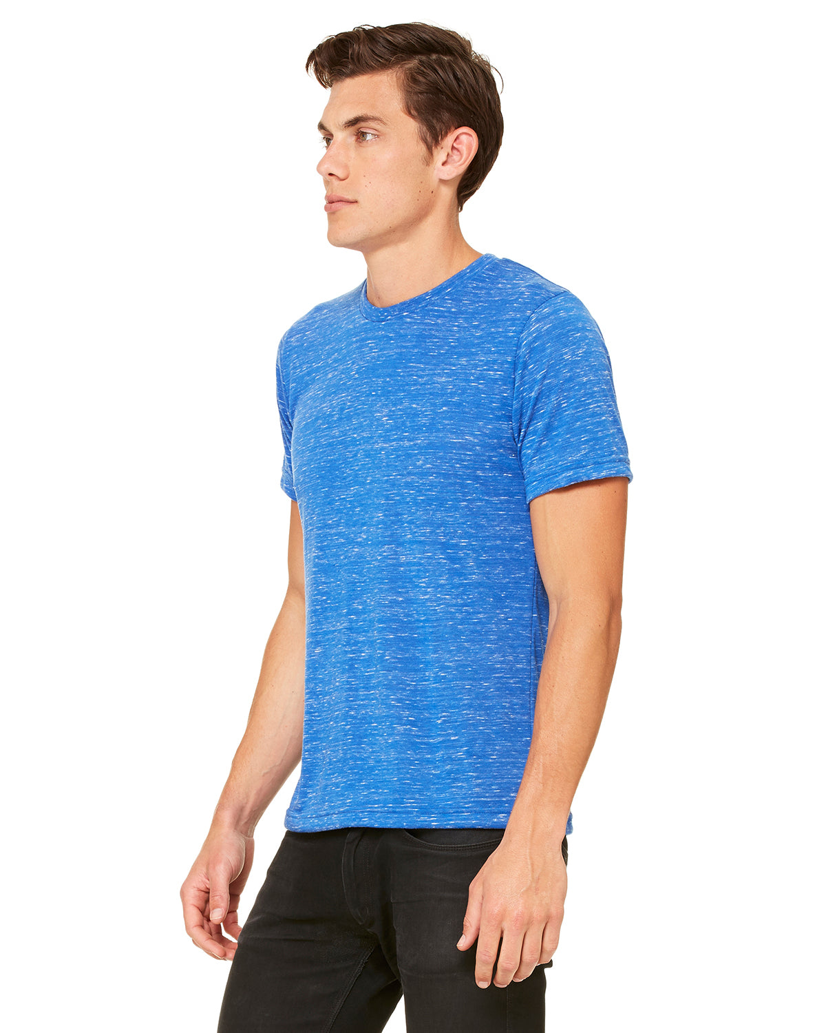 Unisex Poly-Cotton Short-Sleeve T-Shirt - True Royal Marble