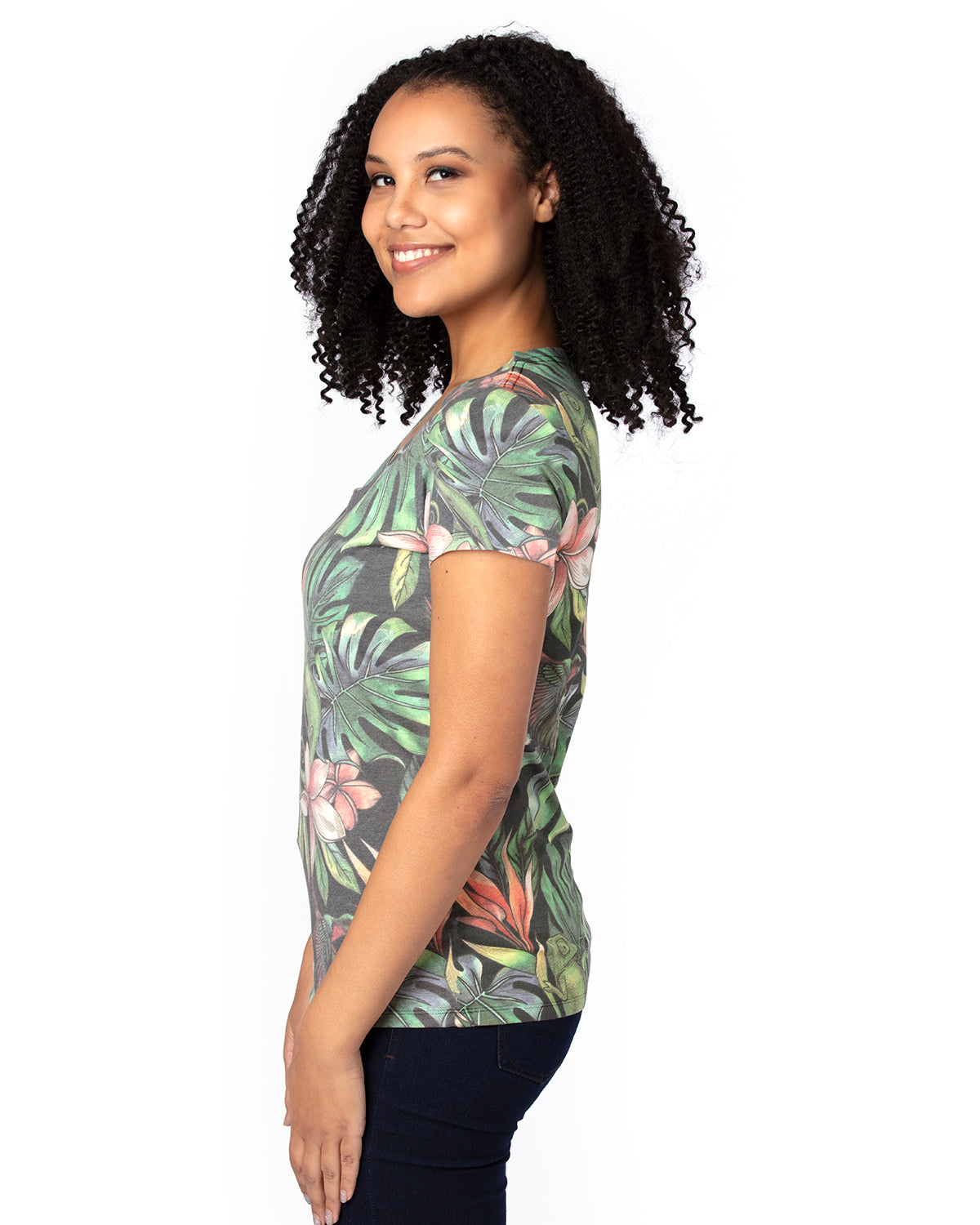 Women's Ultimate V-Neck T-Shirt - Tropical Jungle