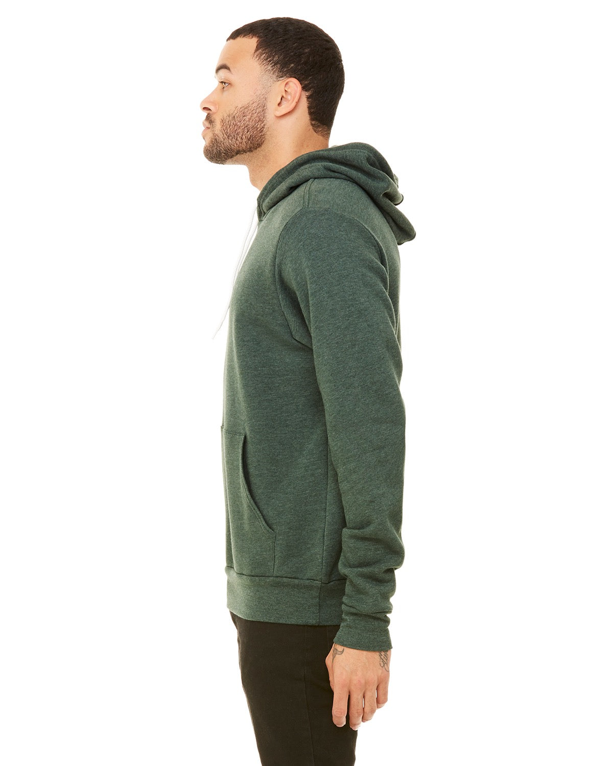 Unisex Sponge Fleece Pullover Hoodie - Heather Forest