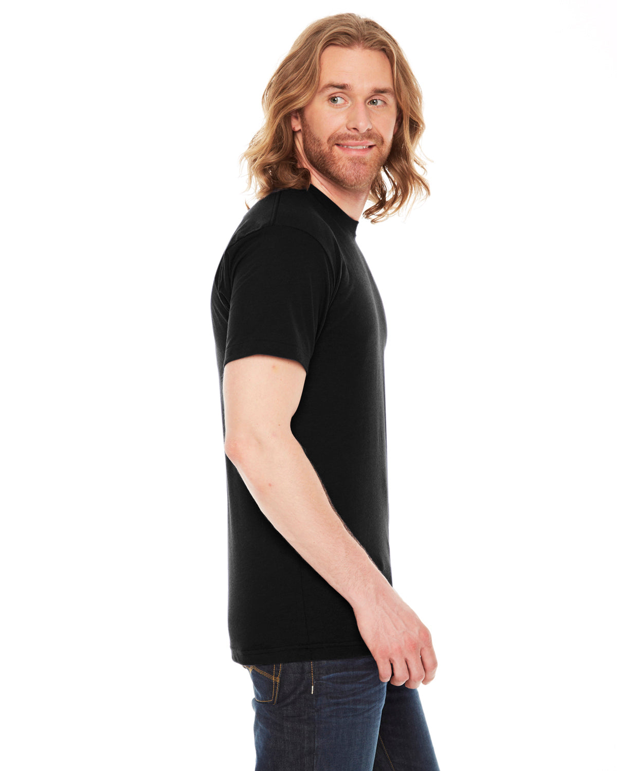 Unisex Poly-Cotton USA Made Crewneck T-Shirt - Black
